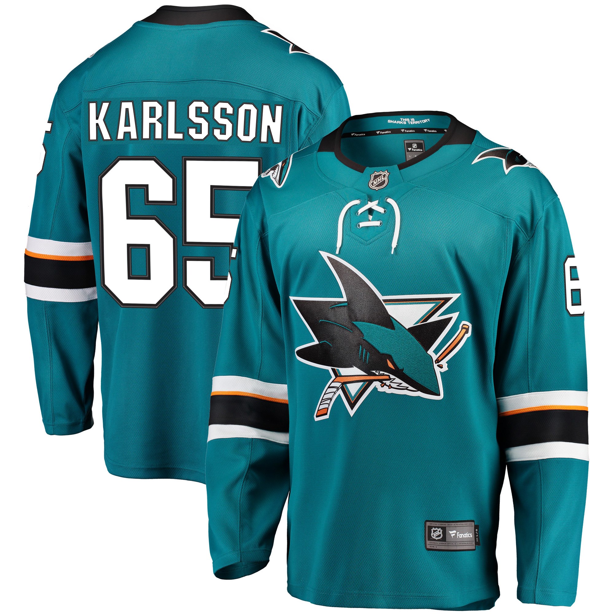 Fanatics Dres San Jose Sharks #65 Erik Karlsson Breakaway Alternate Jersey Veľkosť: M, Distribúcia: USA