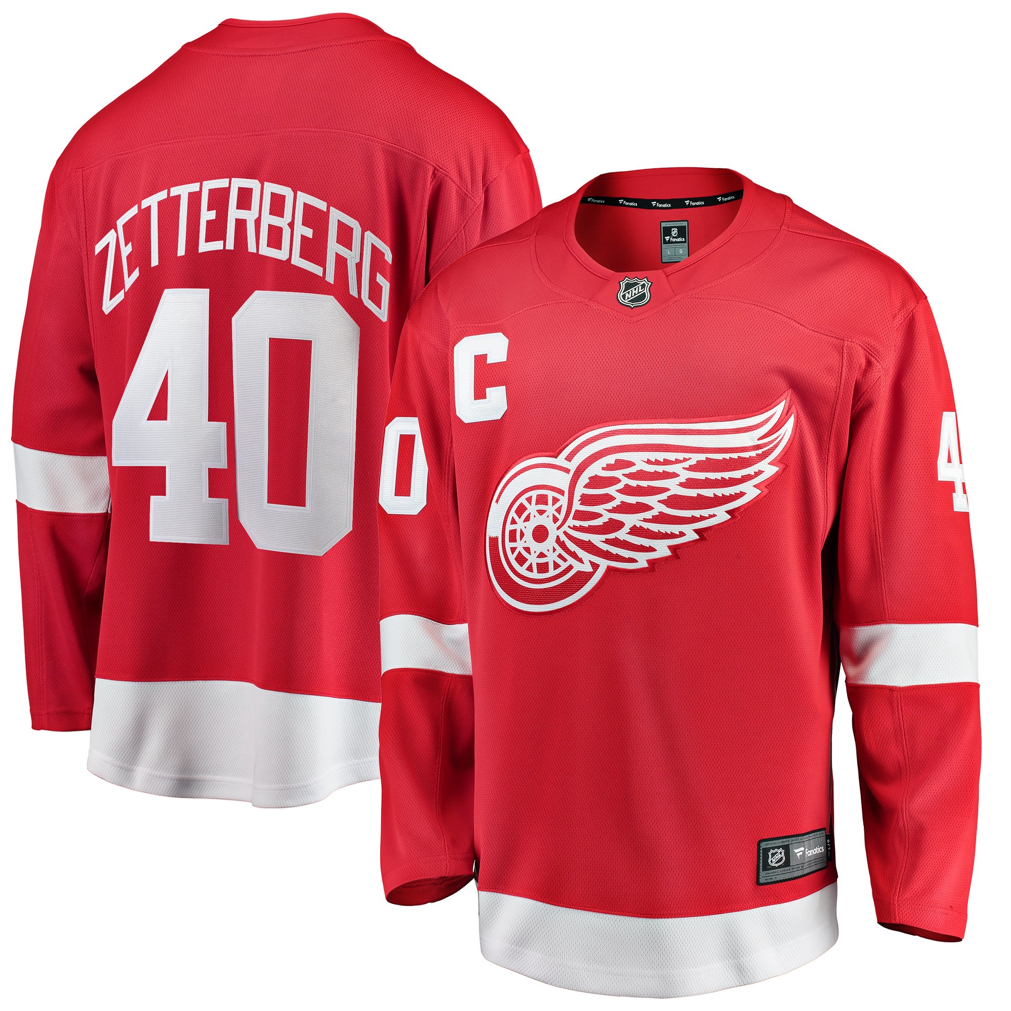 Fanatics Detský dres Detroit Red Wings # 40 Henrik Zetterberg Breakaway Home Jersey Veľkosť: S/M