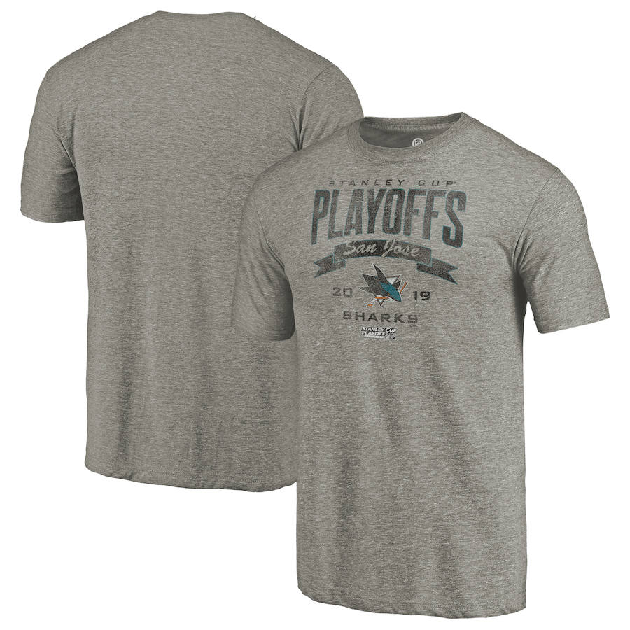 Fanatics Tričko San Jose Sharks 2019 Stanley Cup Playoffs Bound Buzzer Beater Tri-Blend Veľkosť: L