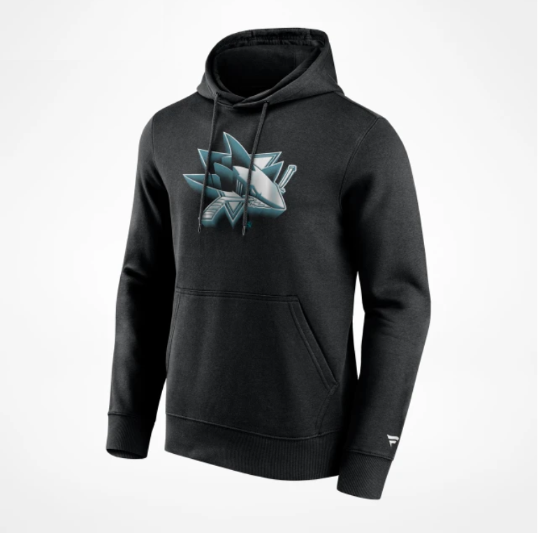 Fanatics Pánska mikina San Jose Sharks Chrome Graphic Hoodie Black Veľkosť: 2XL