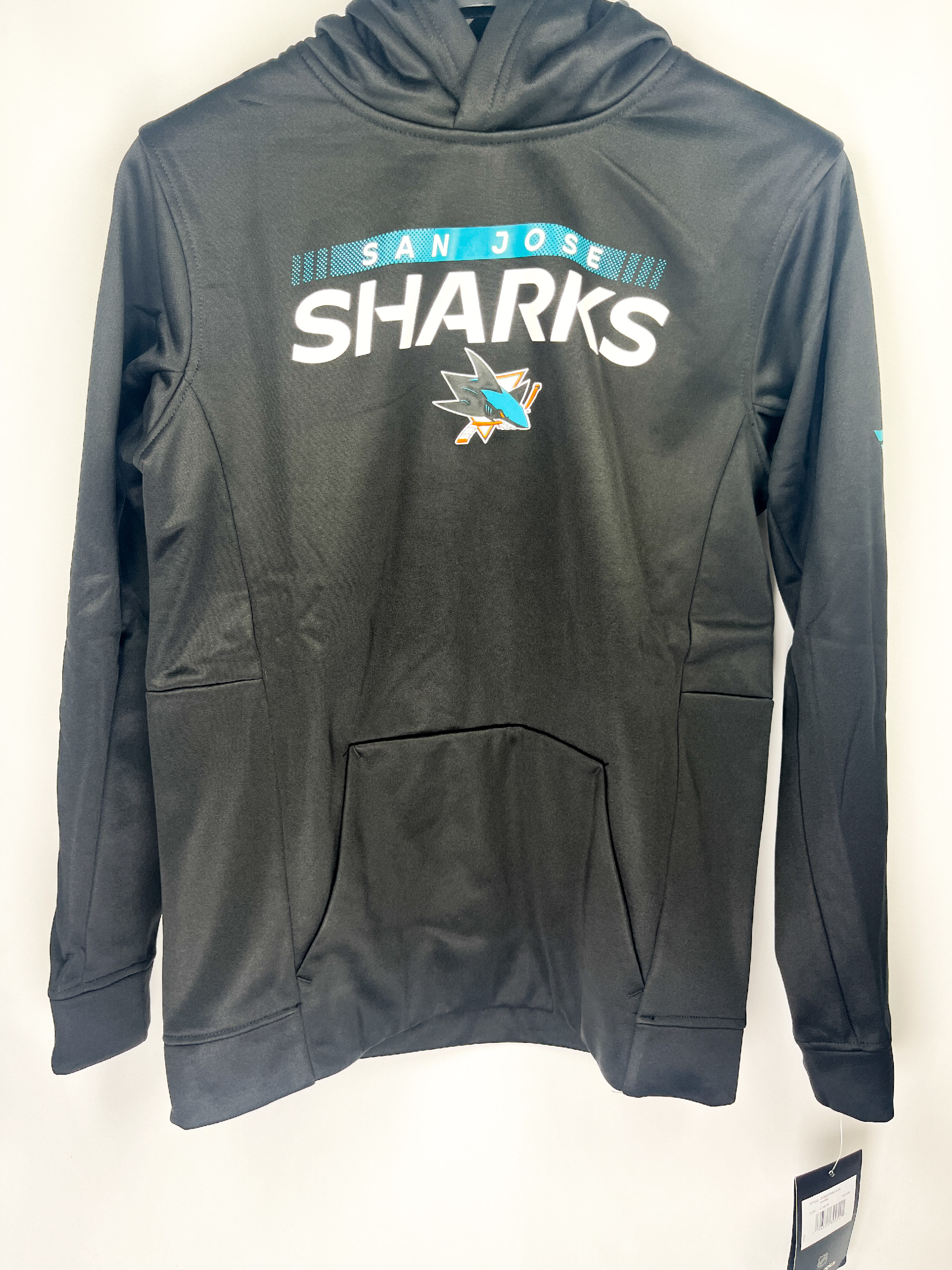 Outerstuff Detská Mikina San Jose Sharks Authentic Pro Hood Po Hoodie Veľkosť: Dětské XL (13 - 15 let)