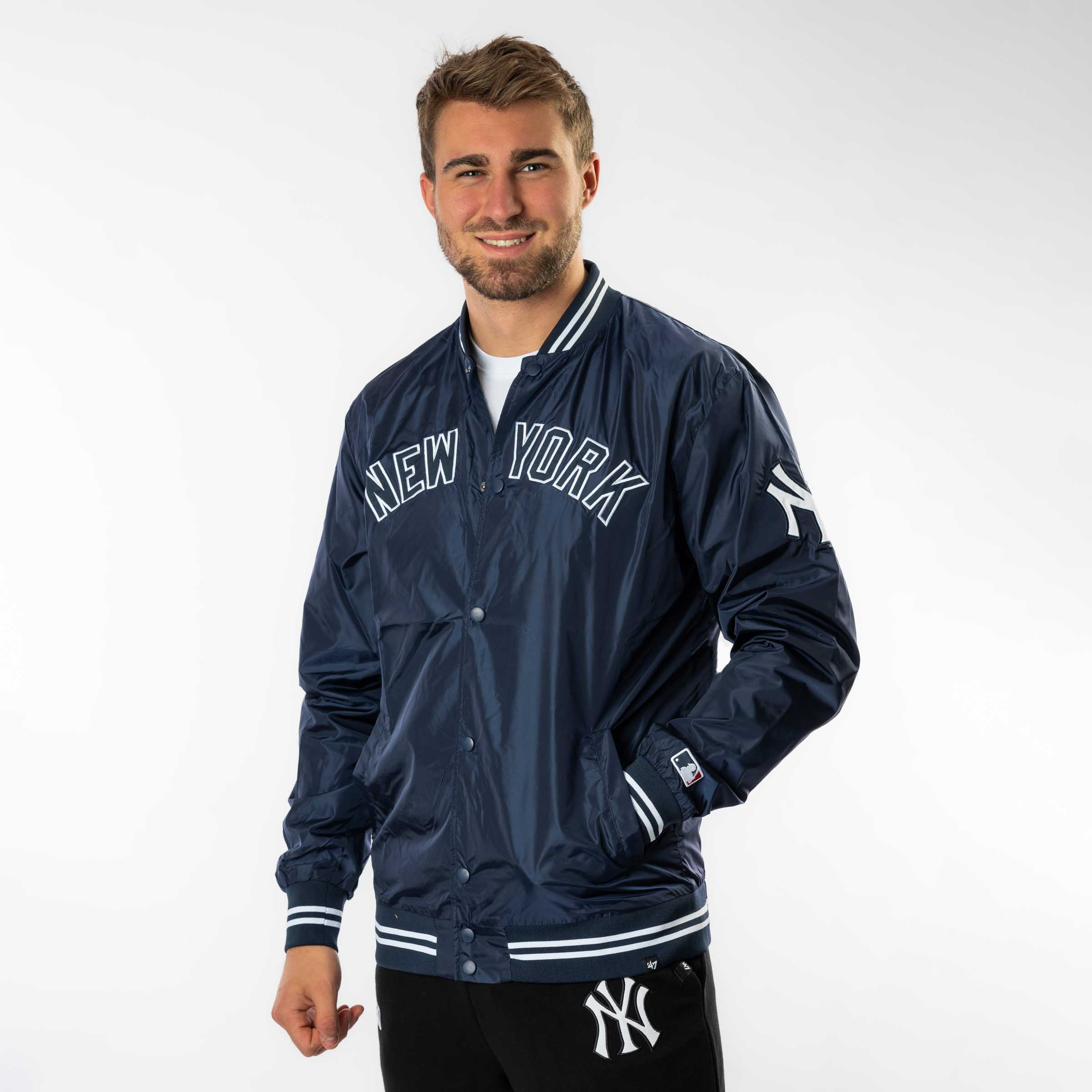 47 Brand Pánská bunda New York Yankees MLB Wordmark ’47 DRIFT Track Jacket Veľkosť: 2XL