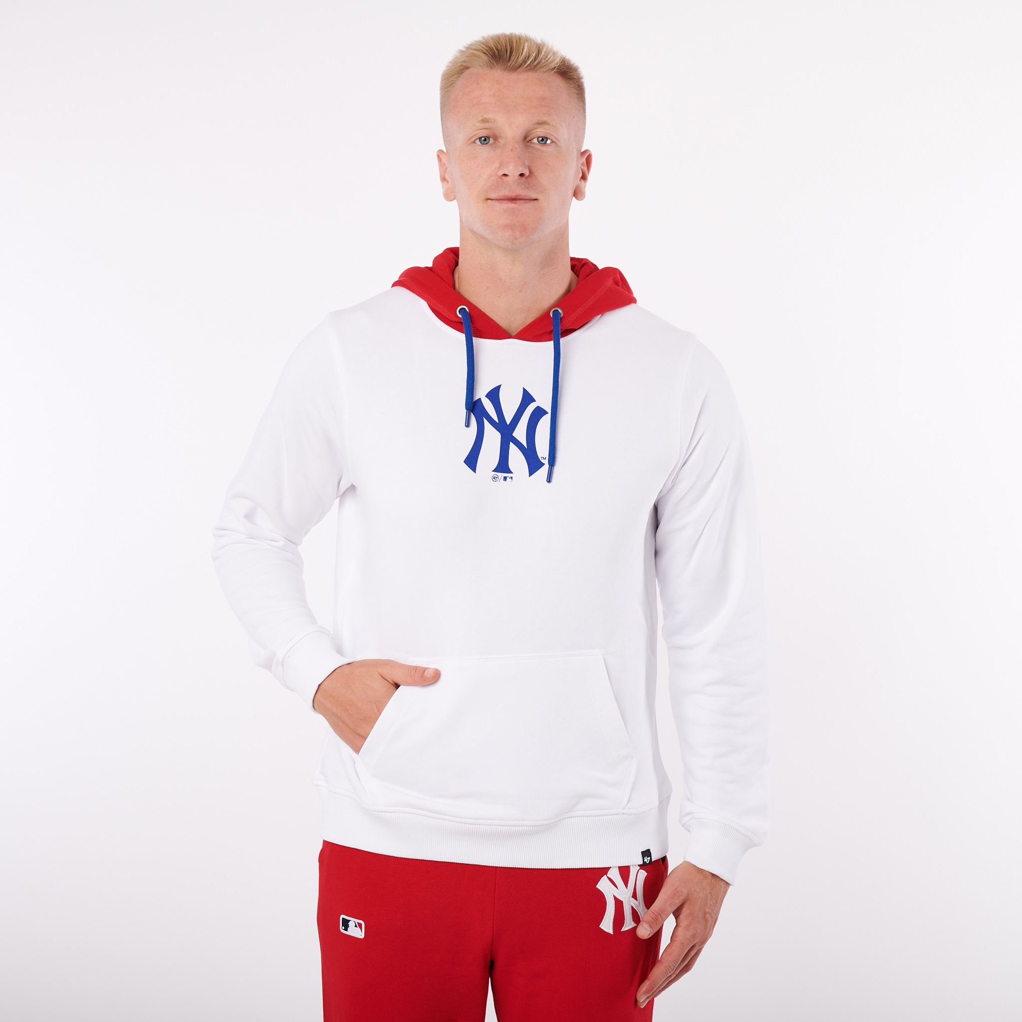 47 Brand Pánská mikina New York Yankees MLB Top Cut ’47 HELIX Pullover Hood Veľkosť: XL