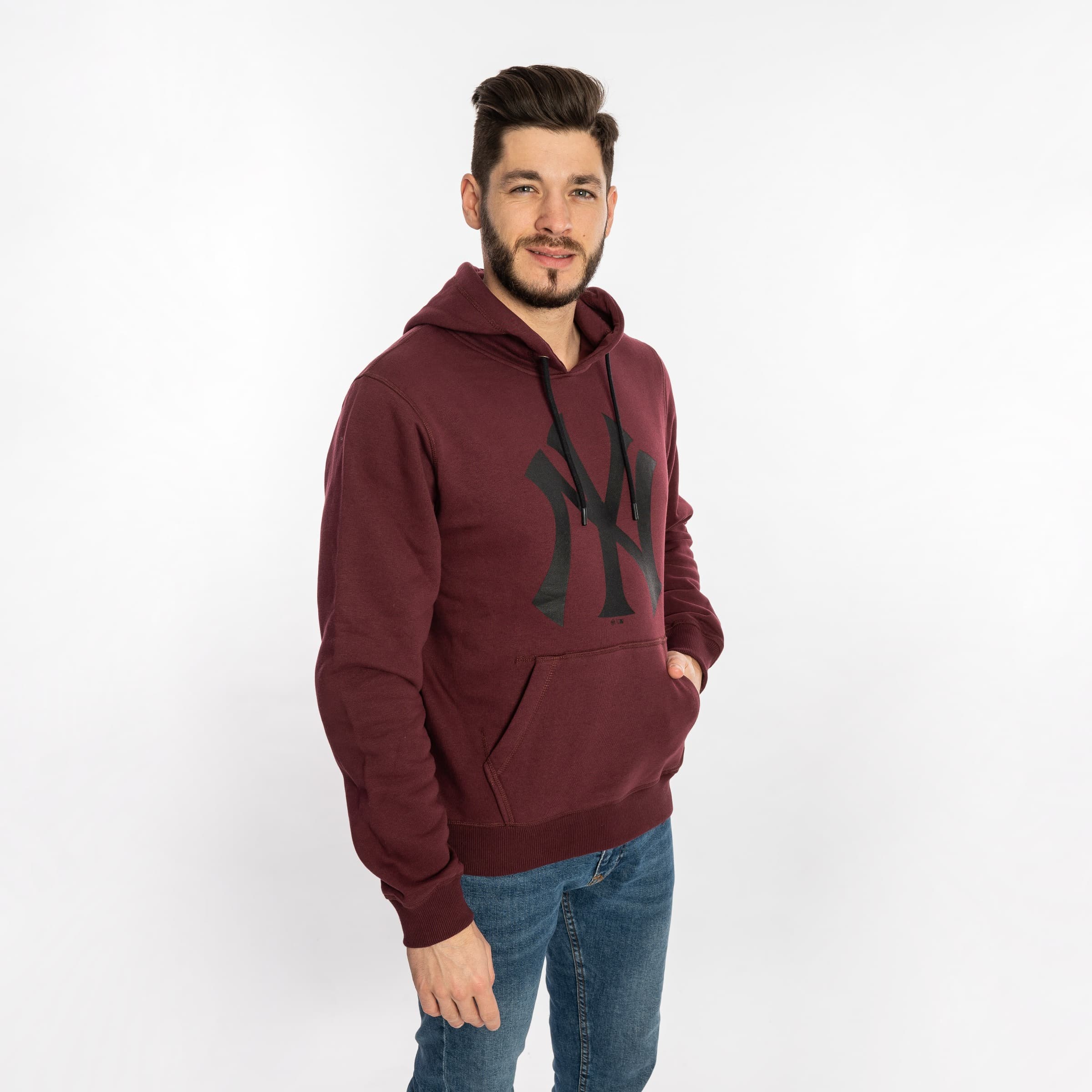 47 Brand Pánská mikina New York Yankees MLB Imprint ’47 BURNSIDE Pullover Hood Veľkosť: XL