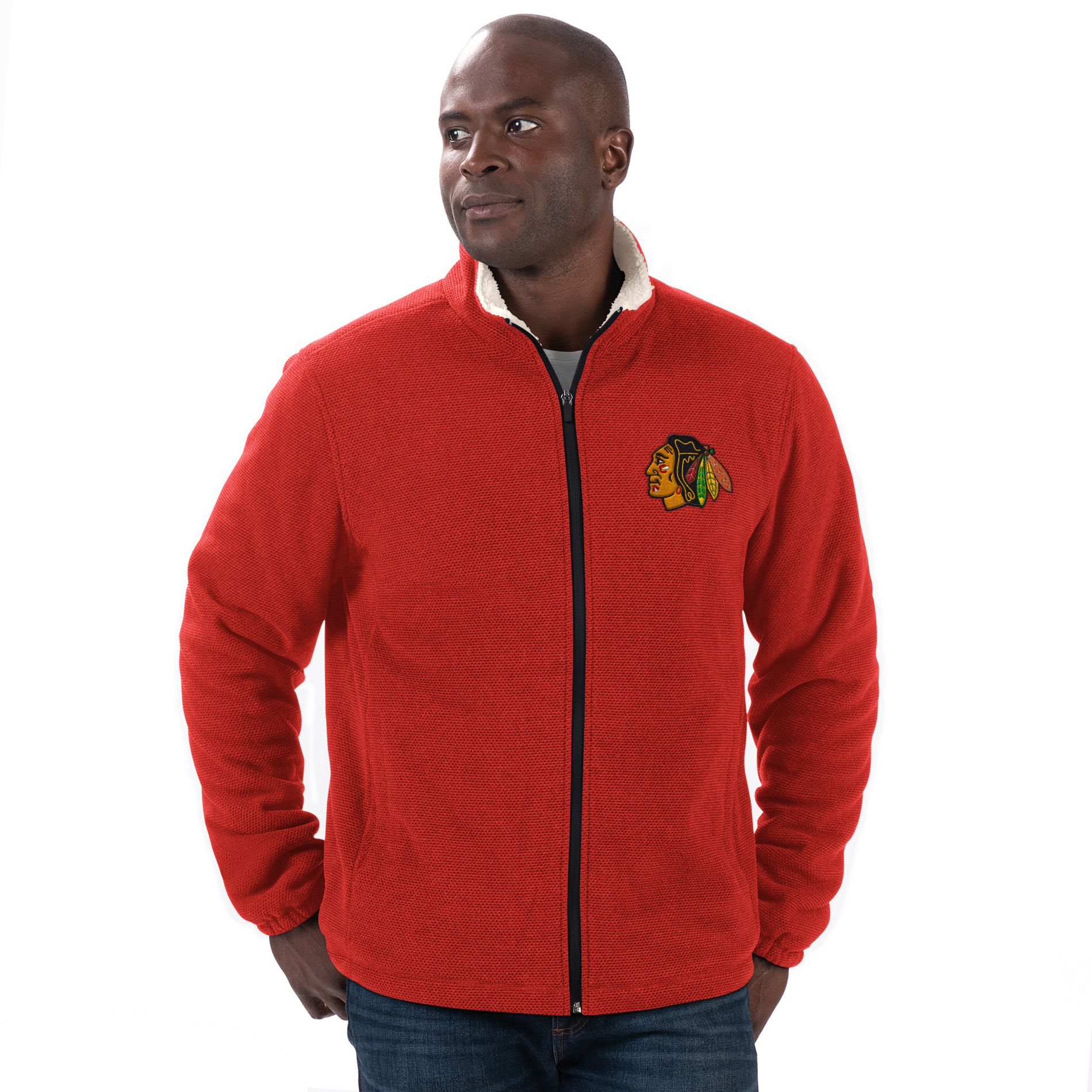 G-III Pánska Bunda Chicago Blackhawks Counter Sherpa Jacket Veľkosť: XXL