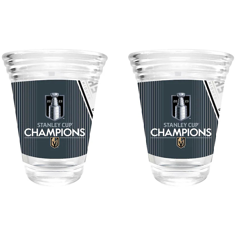Fanatics Set skleniček Vegas Golden Knights 2023 Stanley Cup Champions Two-Piece 2oz. Party Shot Glass Set