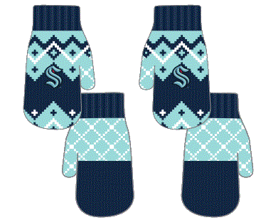 E-shop Outerstuff Detské rukavice Seattle Kraken NHL Fleece Lined Patchwork