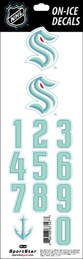 E-shop Sport Star Samolepky na helmu Seattle Kraken NHL Decals Royal