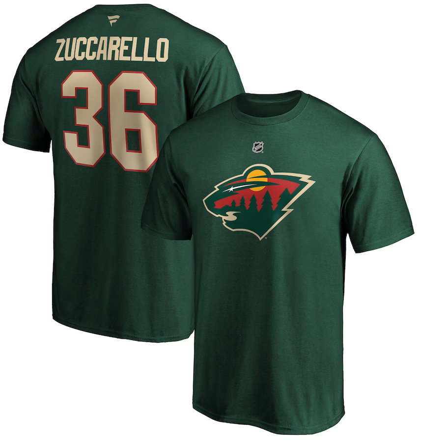 E-shop Fanatics Pánske tričko Mats Zuccarello #36 Minnesota Wild NHL Authentic Stack Name & Number