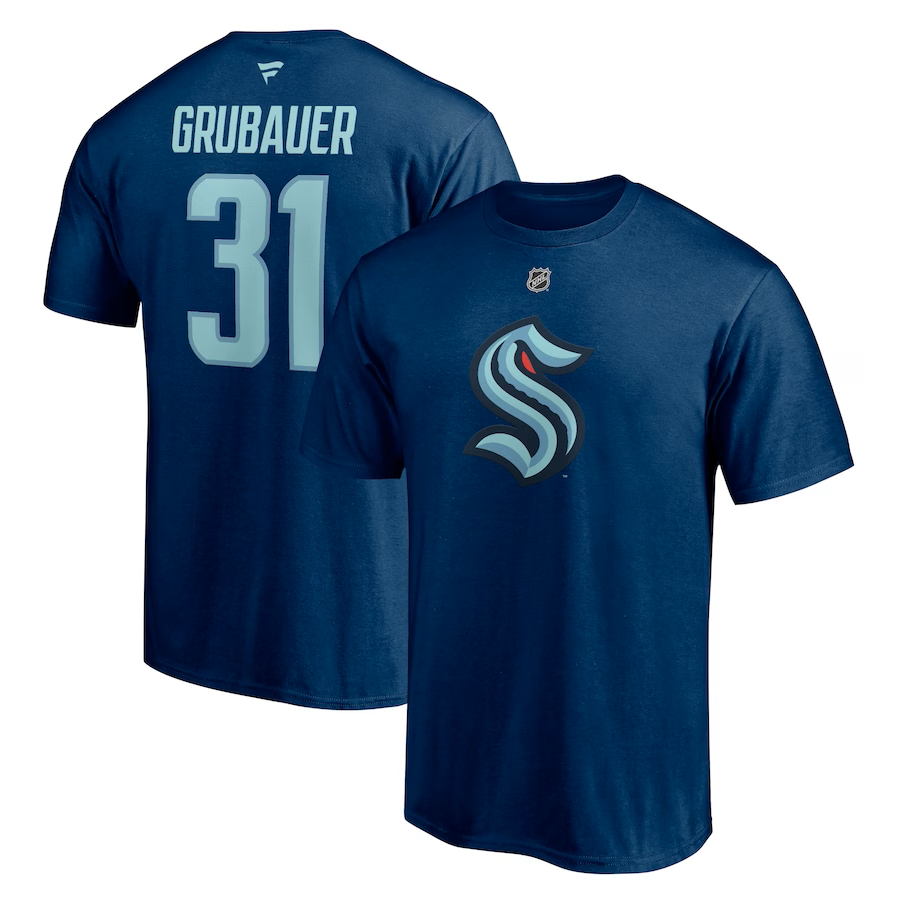 E-shop Fanatics Pánske tričko Philipp Grubauer #31 Seattle Kraken NHL Authentic Stack Name & Number