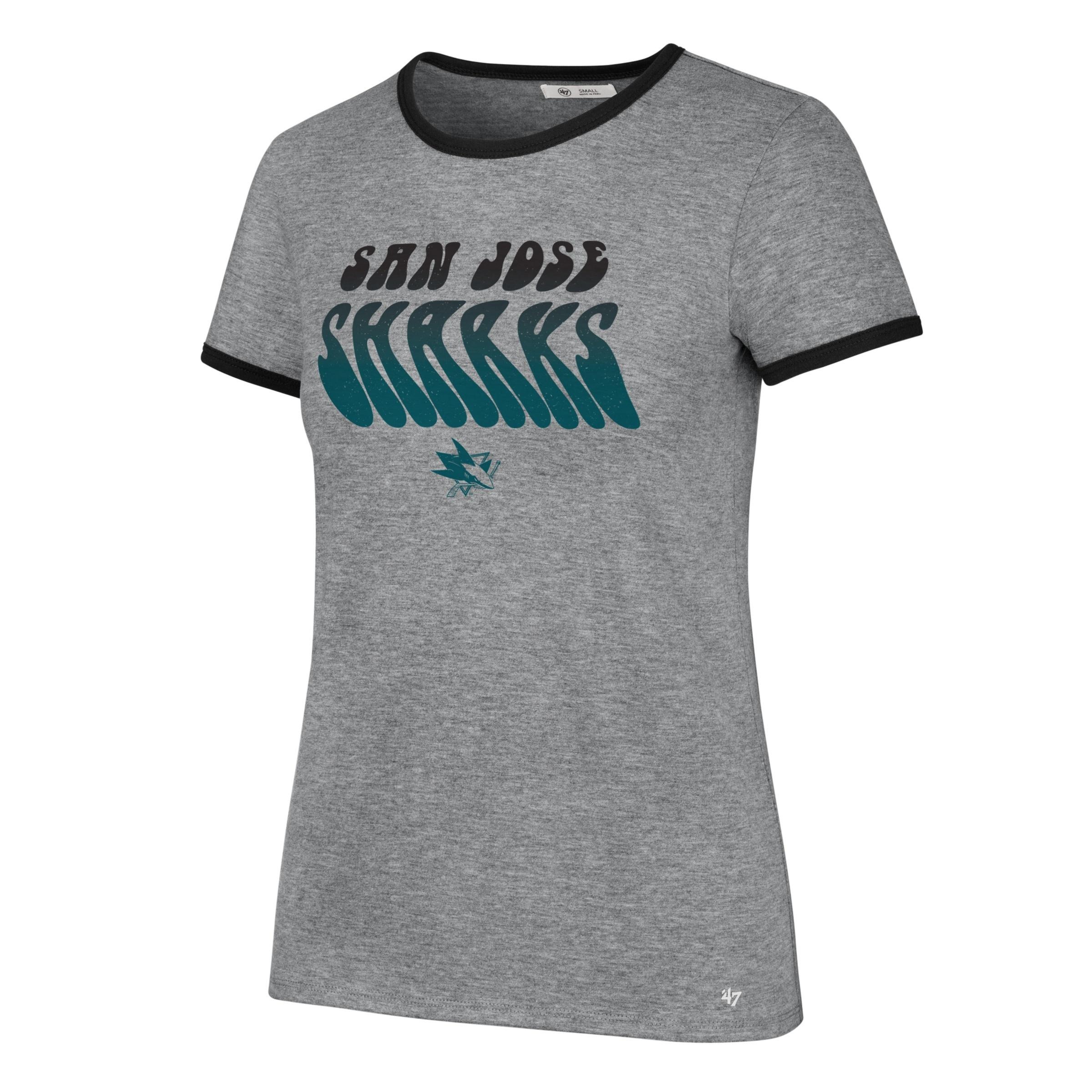 Dámske Tričko San Jose Sharks Letter Ringer Veľkosť: L
