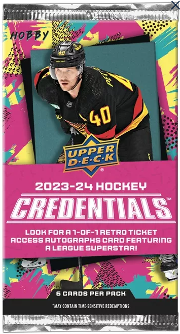 E-shop Hokejové Karty NHL 2023-24 Upper Deck Credentials Hobby Balíček