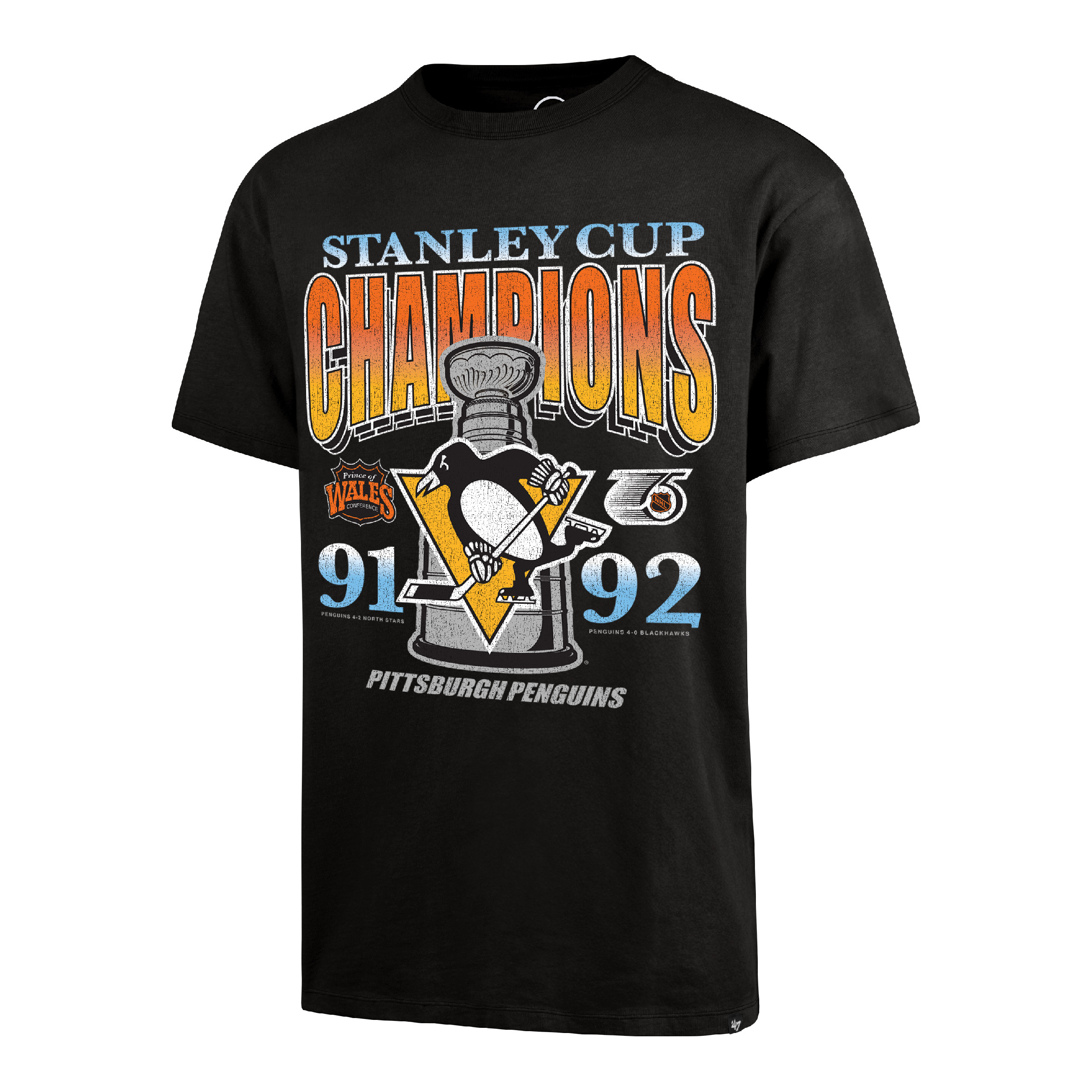 47 Brand Pánské tričko Pittsburgh Penguins NHL Graphic ’47 Drop Shoulder Tee Veľkosť: M