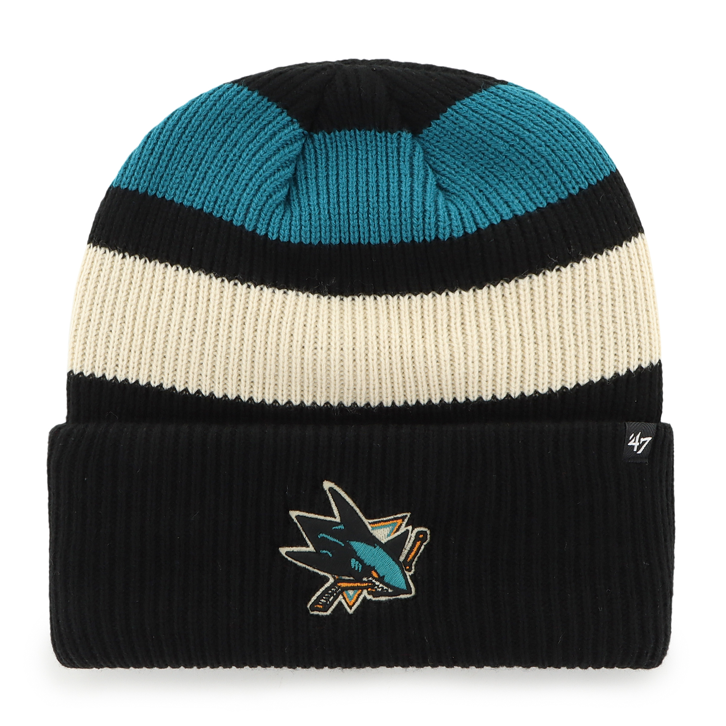 47 Brand Pánska Zimná Čiapka San Jose Sharks Clubhouse Jennings '47 Cuff Knit