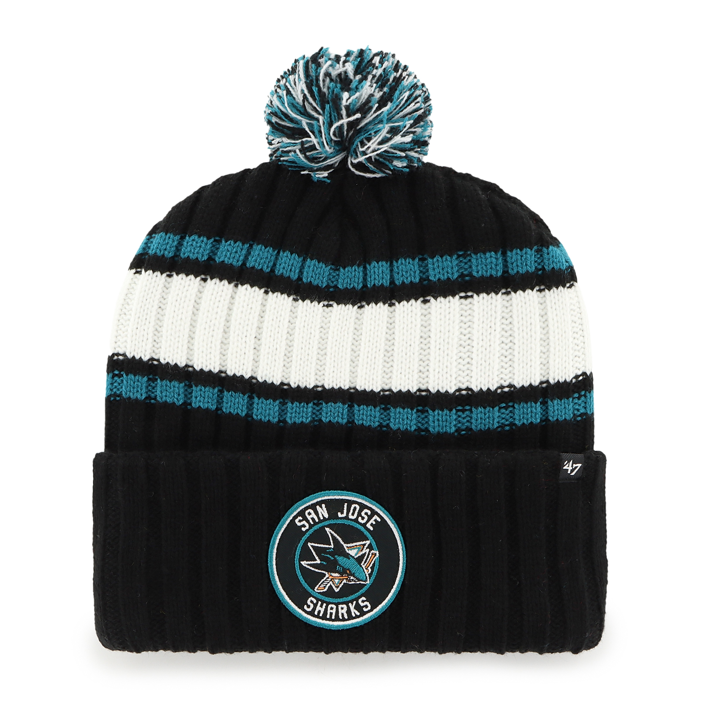 47 Brand Pánska Zimná Čiapka San Jose Sharks Plateau '47 Cuff Knit