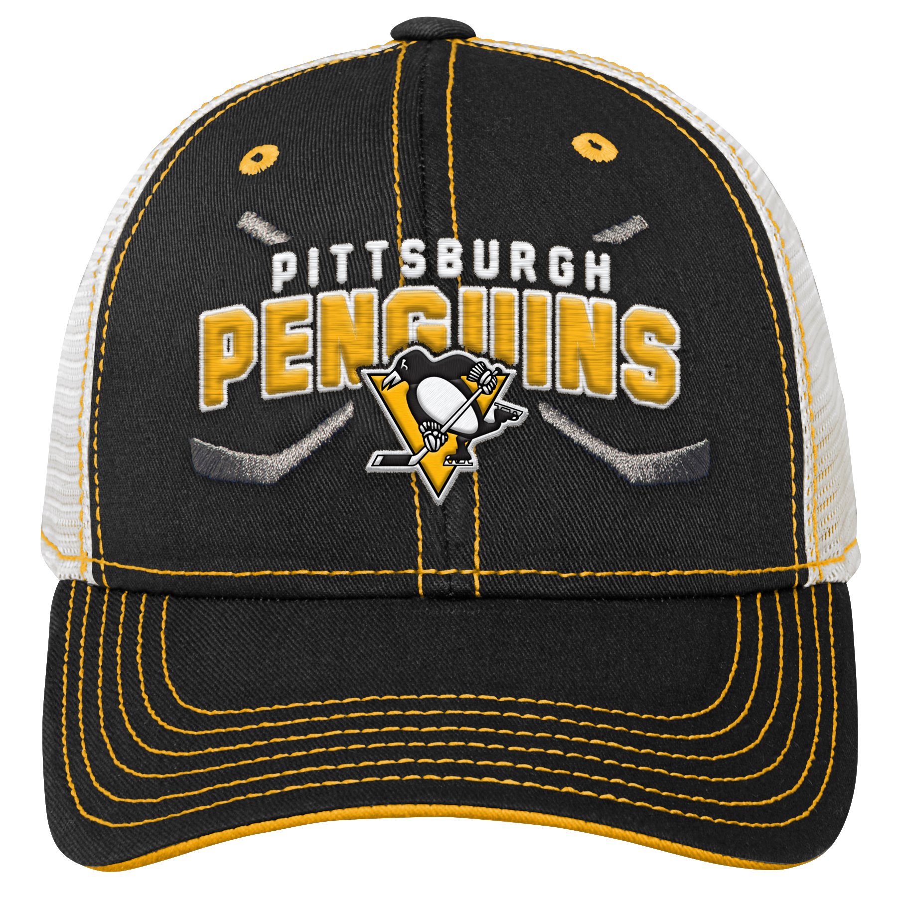 E-shop Outerstuff Detská šiltovka Pittsburgh Penguins NHL Lockup Meshback Adjustable