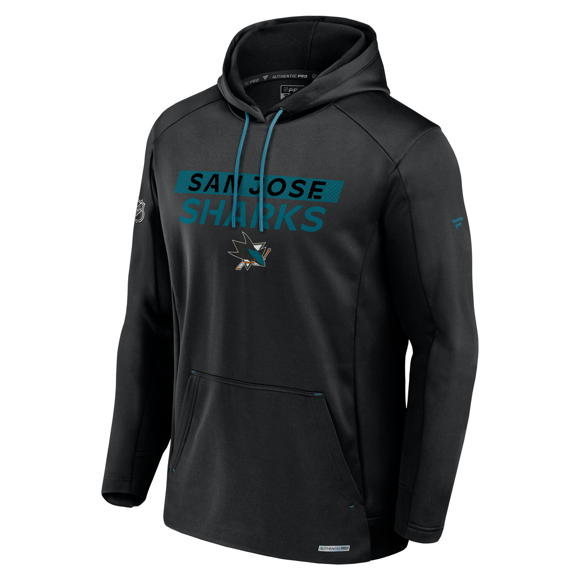 Fanatics Pánska Mikina San Jose Sharks AP Rink Poly Fleece Pullover Hood Veľkosť: 2XL