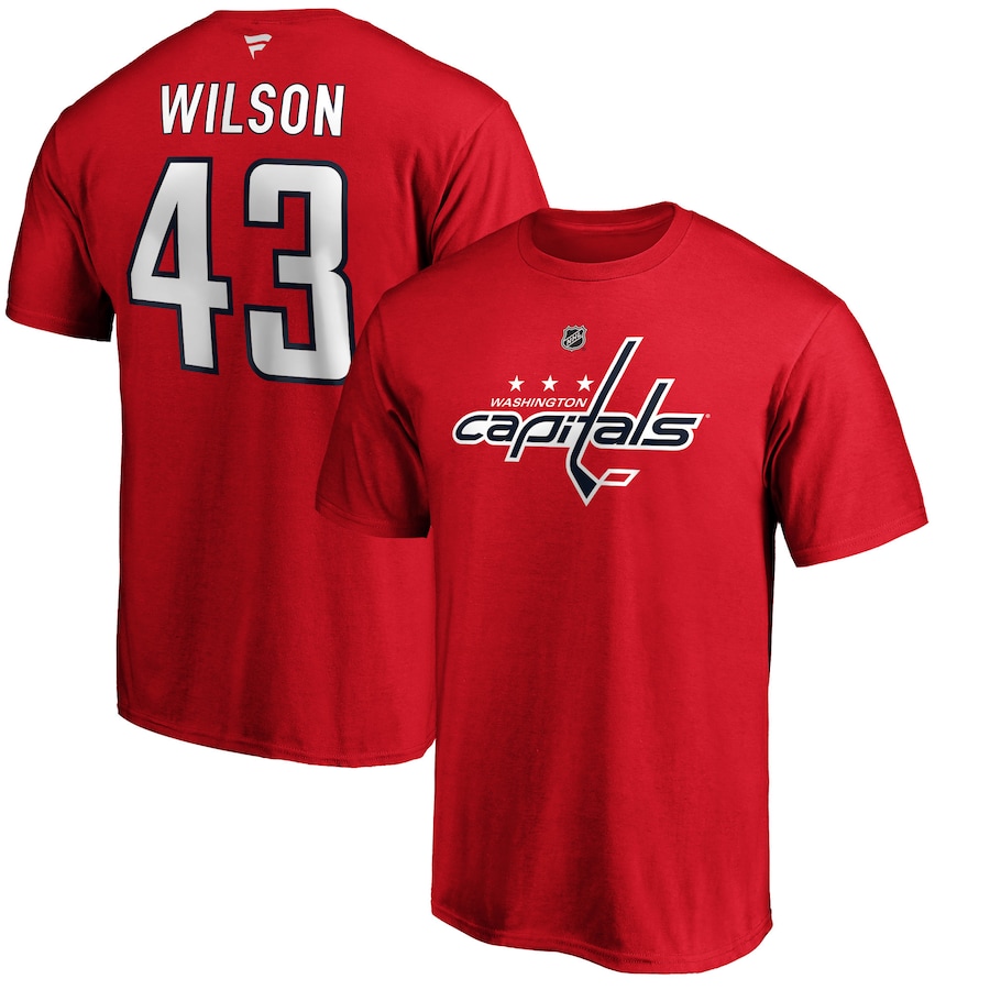 E-shop Fanatics Pánske tričko Tom Wilson #43 Washington Capitals NHL Stack Logo Name & Number