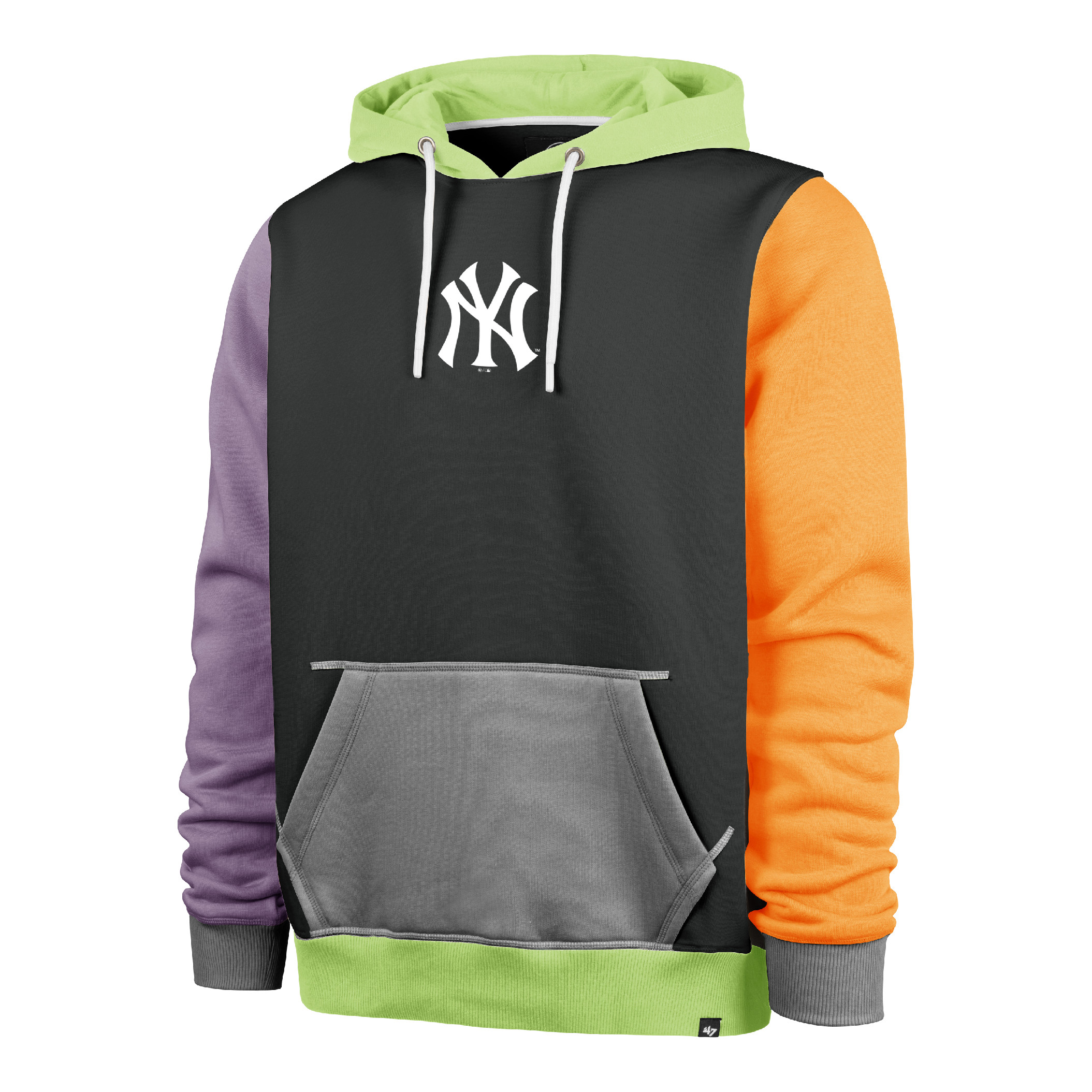 47 Brand Pánská mikina New York Yankees MLB ’47 NEW BLOCK Hood Graphite Veľkosť: M