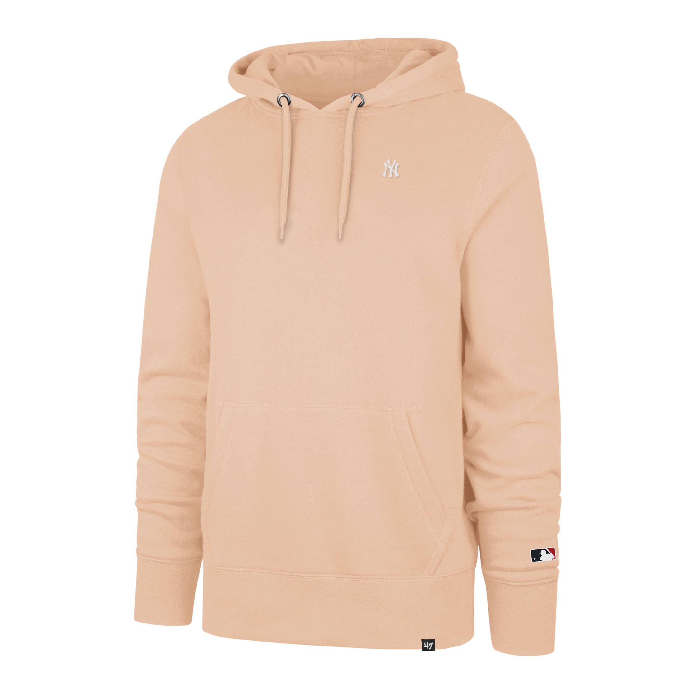 47 Brand Pánska Mikina New York Yankees New York Yankees Base Runner LC EMB '47 BURNSIDE Hood Dusty Mauve Veľkosť: L