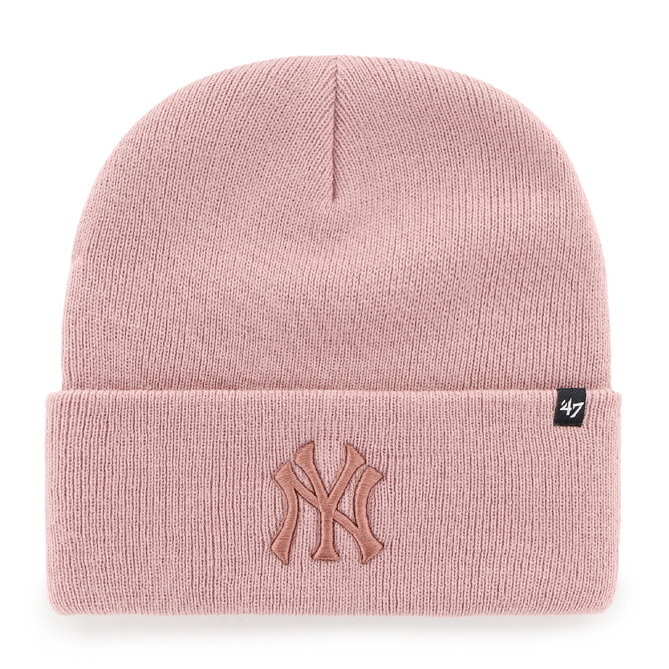 47 Brand Pánská zimní čepice New York Yankees MLB Haymaker '47 CUFF KNIT Dusty Rose