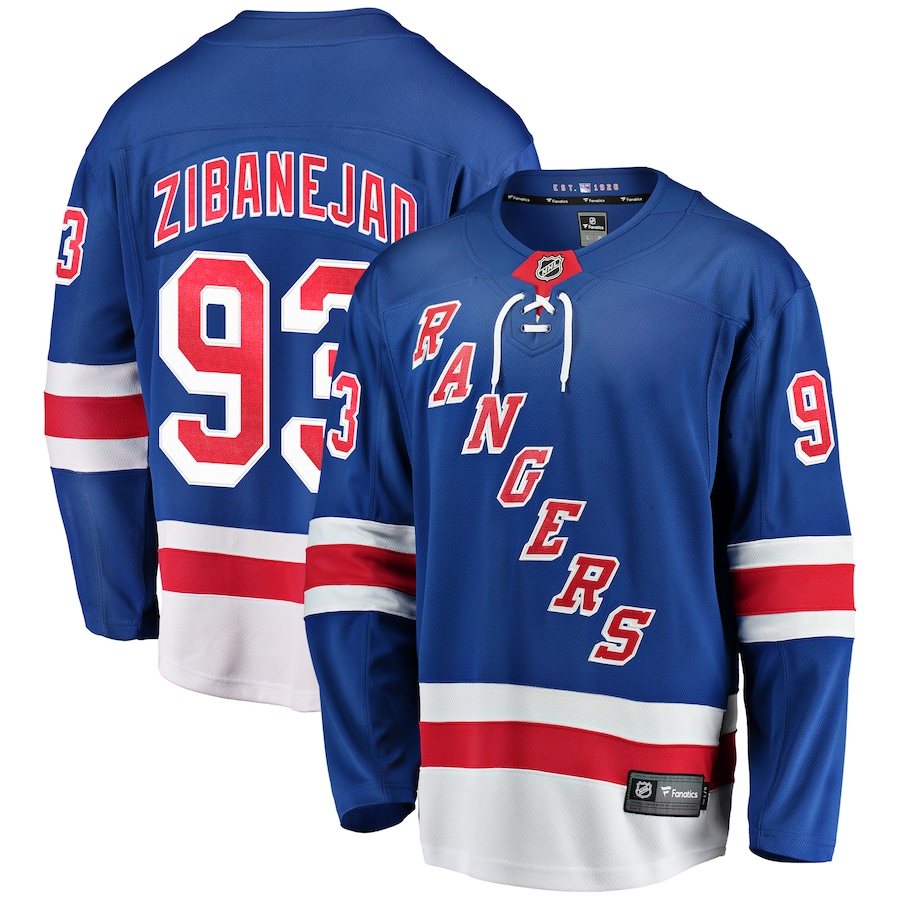 Pánsky Dres New York Rangers #93 Mika Zibanejad Fanatics Branded Breakaway Home Veľkosť: S