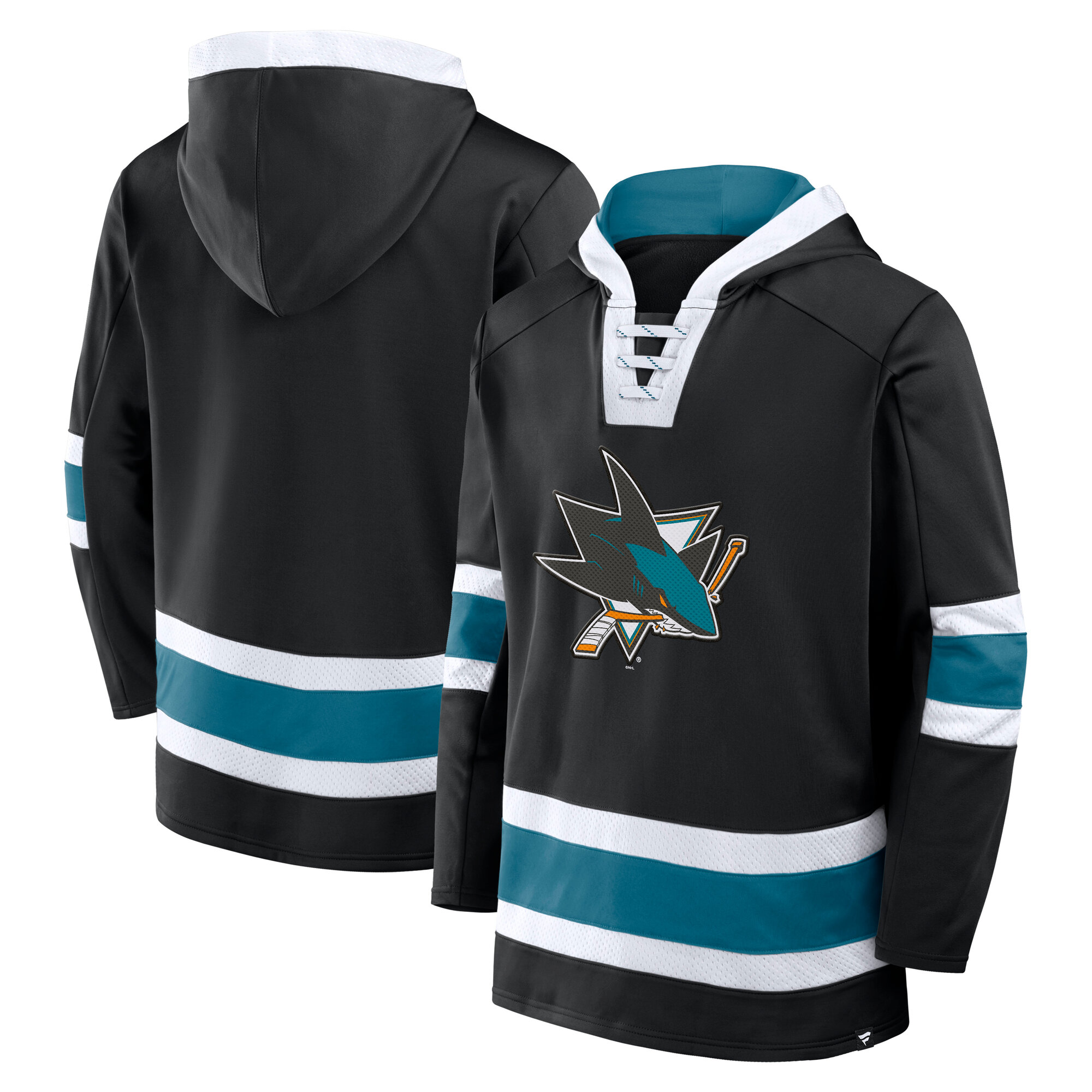 Fanatics Pánska Mikina San Jose Sharks Mens Laced Hockey Hoodie Velikost: 2XL