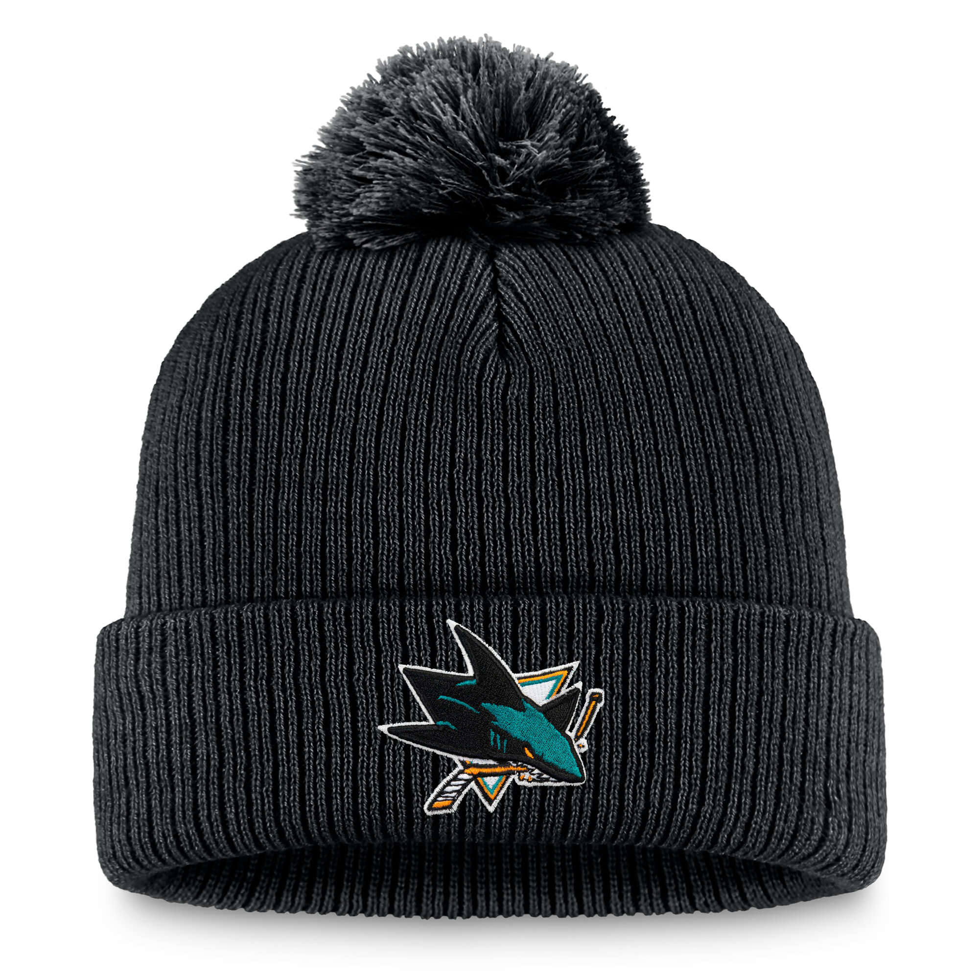 Fanatics Pánska Zimná Čiapka San Jose Sharks A/CAP Beanie Cuff Pom