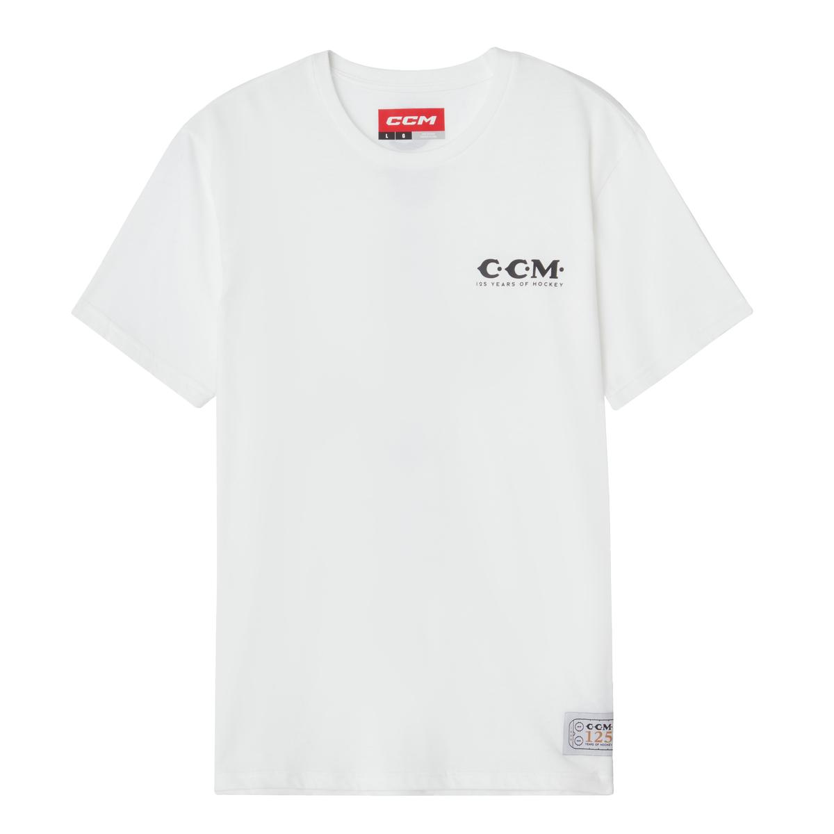 E-shop Pánske tričko CCM 125 Anniversary Short Sleeve TEE White