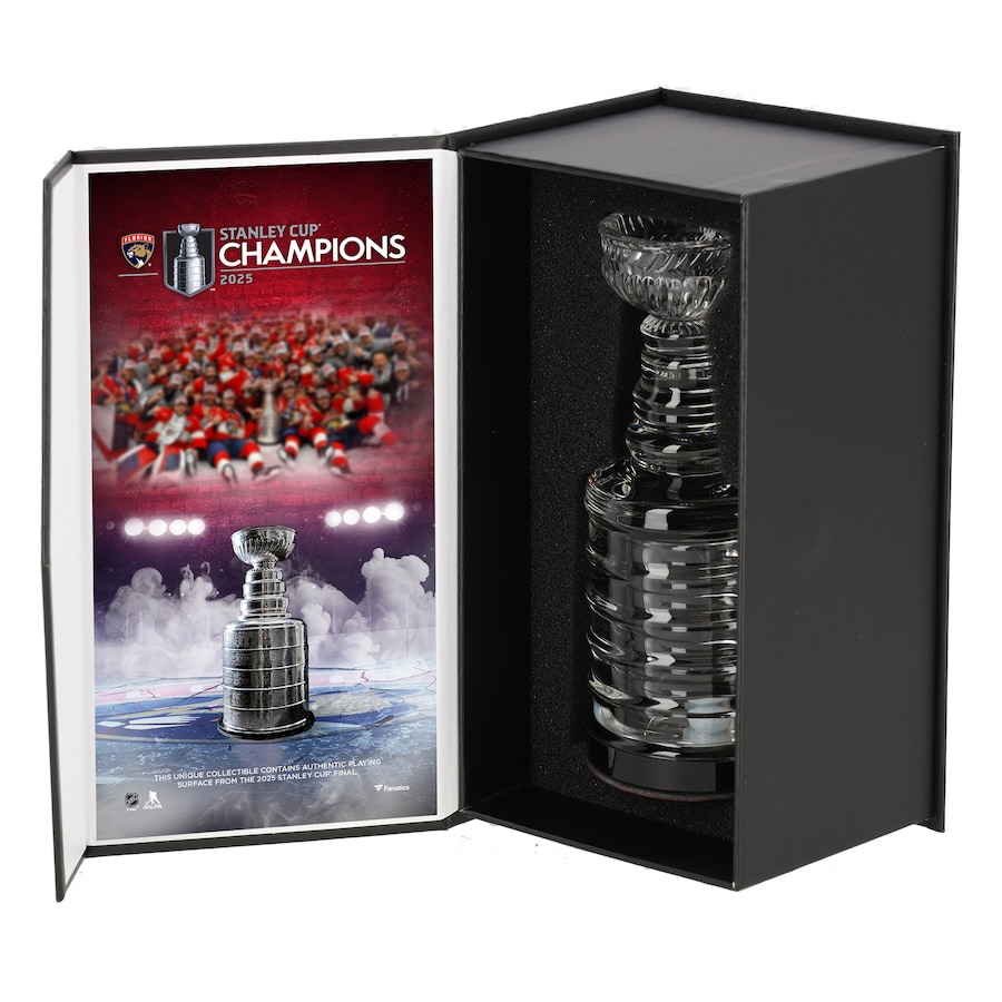 Fanatics Sklenený pohár Florida Panthers 2025 Stanley Cup Champions Crystal Cup - Filled with Ice From the 2025 Stanley Cup Final