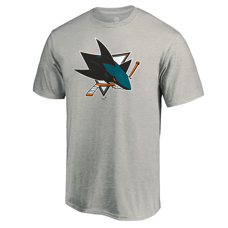Fanatics Pánske tričko San Jose Sharks Primary Logo - Heather Gray Veľkosť: 2XL