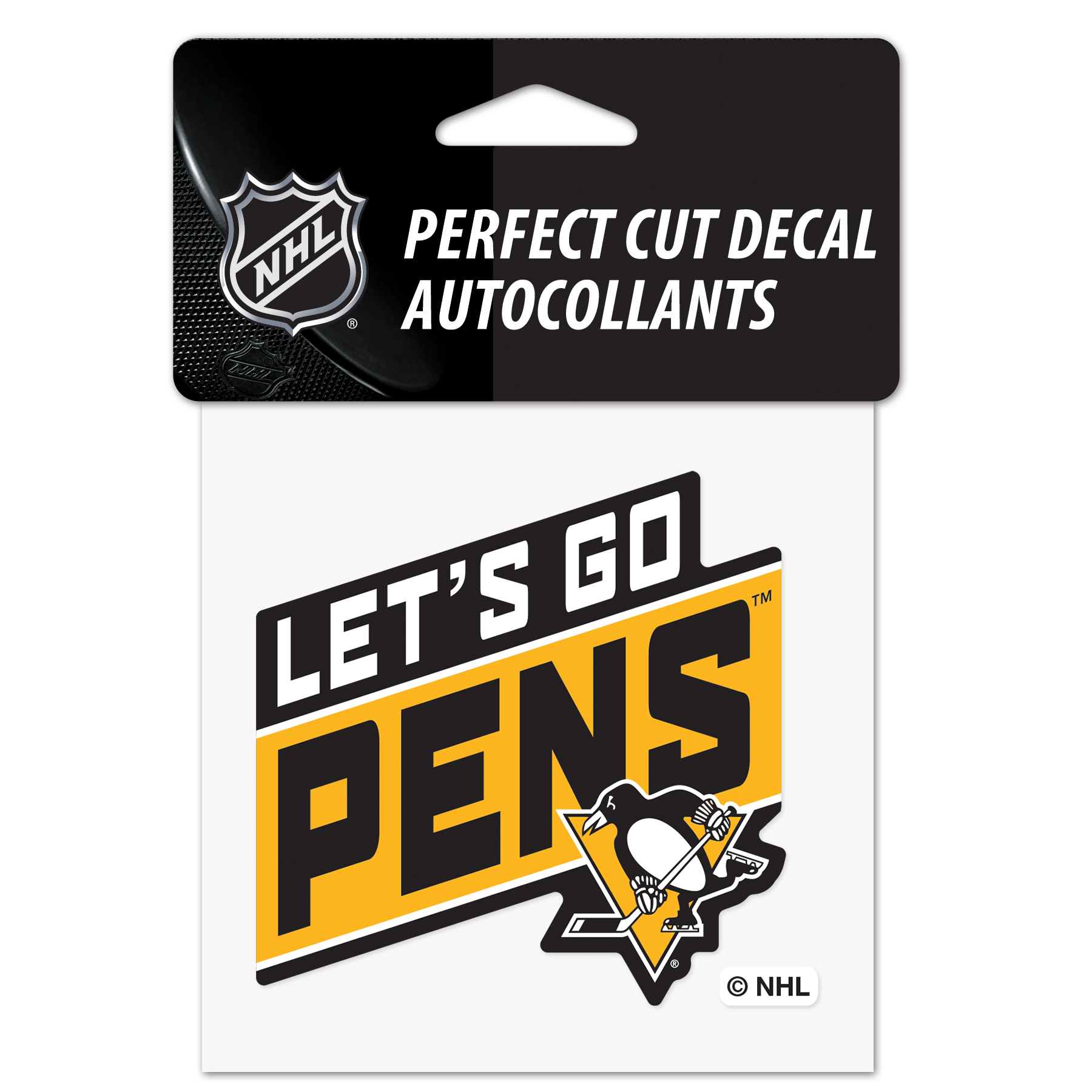 E-shop Wincraft Samolepka Pittsburgh Penguins NHL Perfect Cut Decal SLOGAN
