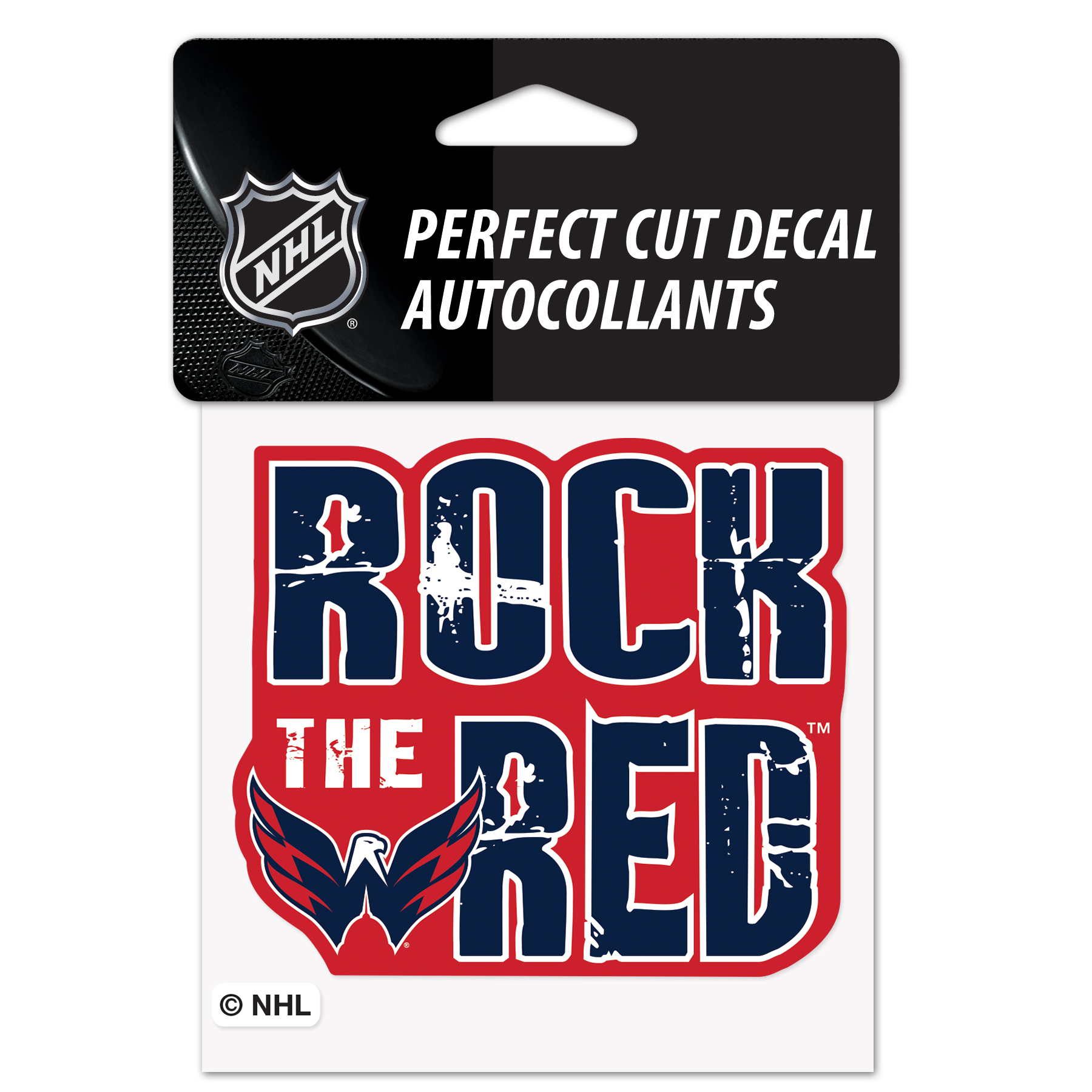 E-shop Wincraft Samolepka Washington Capitals NHL Perfect Cut Decal SLOGAN
