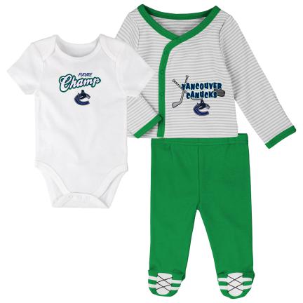 Outerstuff Detské Body 3v1 Vancouver Canucks 3 Piece Set Veľkosť: Batole 0-3 Měsíce