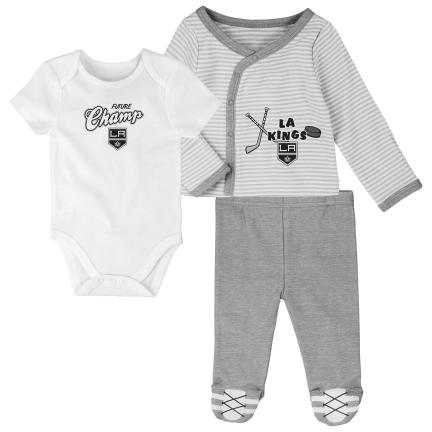 Outerstuff Detské Body 3v1 Los Angeles Kings 3 Piece Set Veľkosť: Batole 0-3 Měsíce