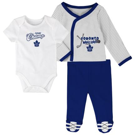 Outerstuff Detské Body 3v1 Toronto Maple Leafs 3 Piece Set Veľkosť: Batole 0-3 Měsíce