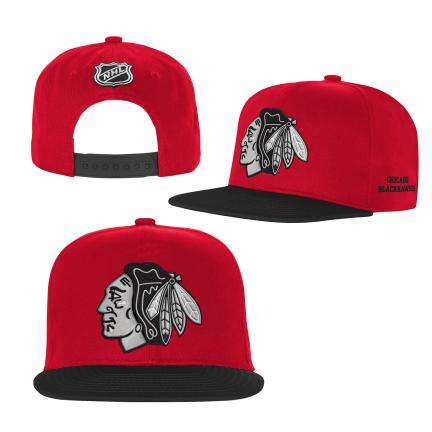 E-shop Outerstuff Detská šiltovka Chicago Blackhawks Essentials Flatbrim Snapback