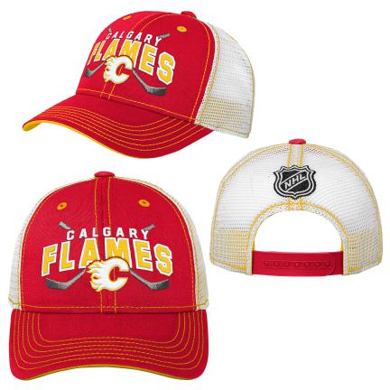 E-shop Outerstuff Detská šiltovka Calgary Flames NHL Lockup Meshback Adj.