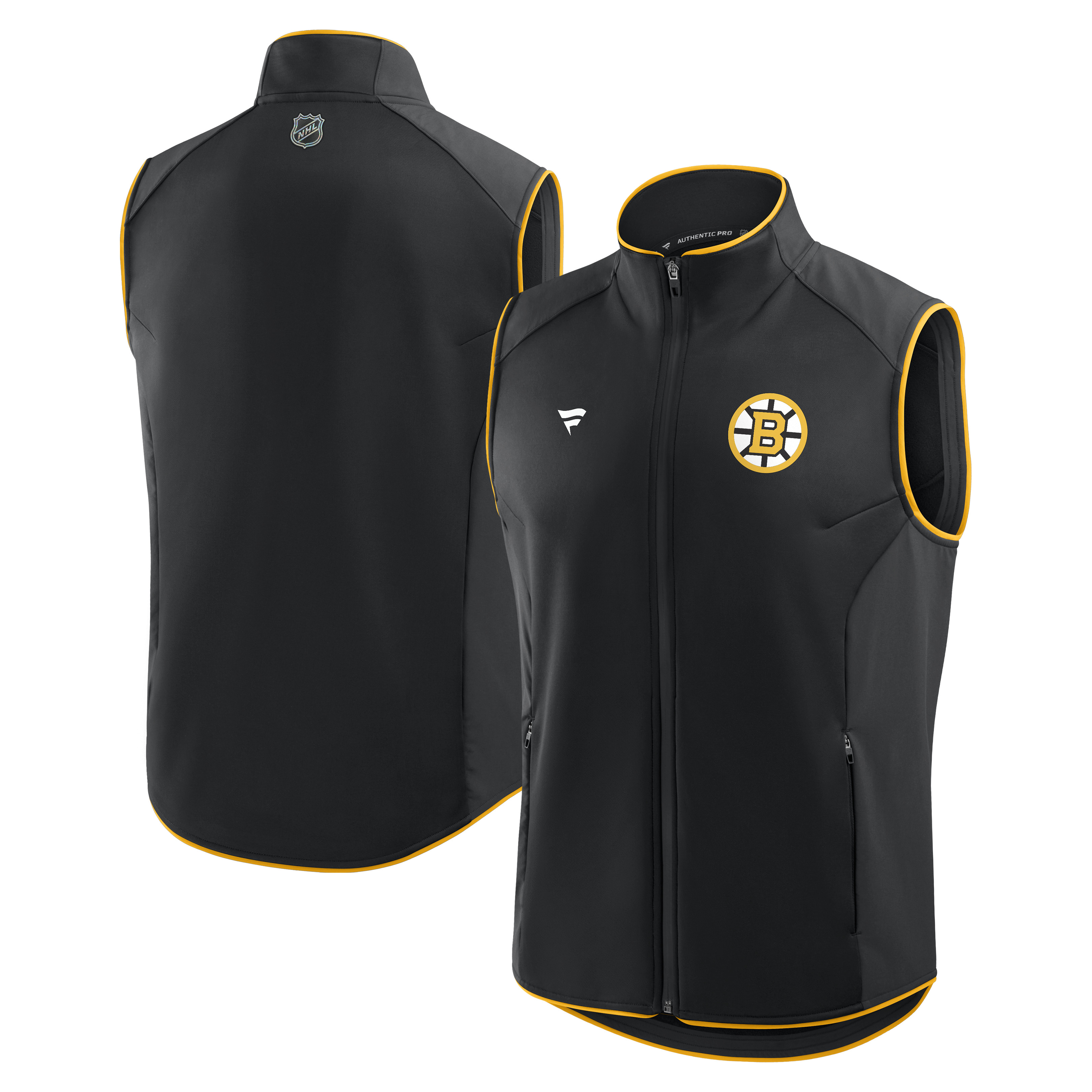 E-shop Fanatics Pánska bunda Boston Bruins NHL Authentic Pro Full Zip Vest