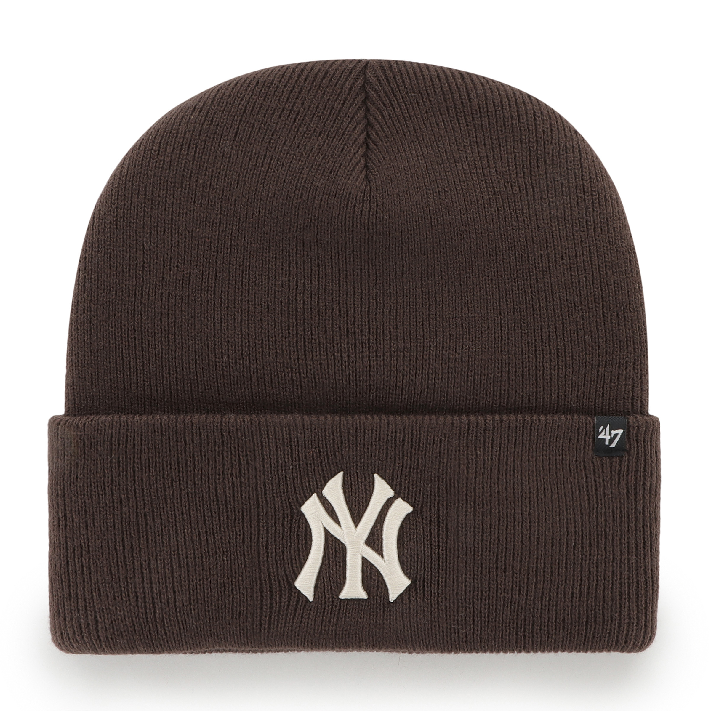 47 Brand Pánská zimní čepice New York Yankees MLB Haymaker '47 CUFF KNIT Brown