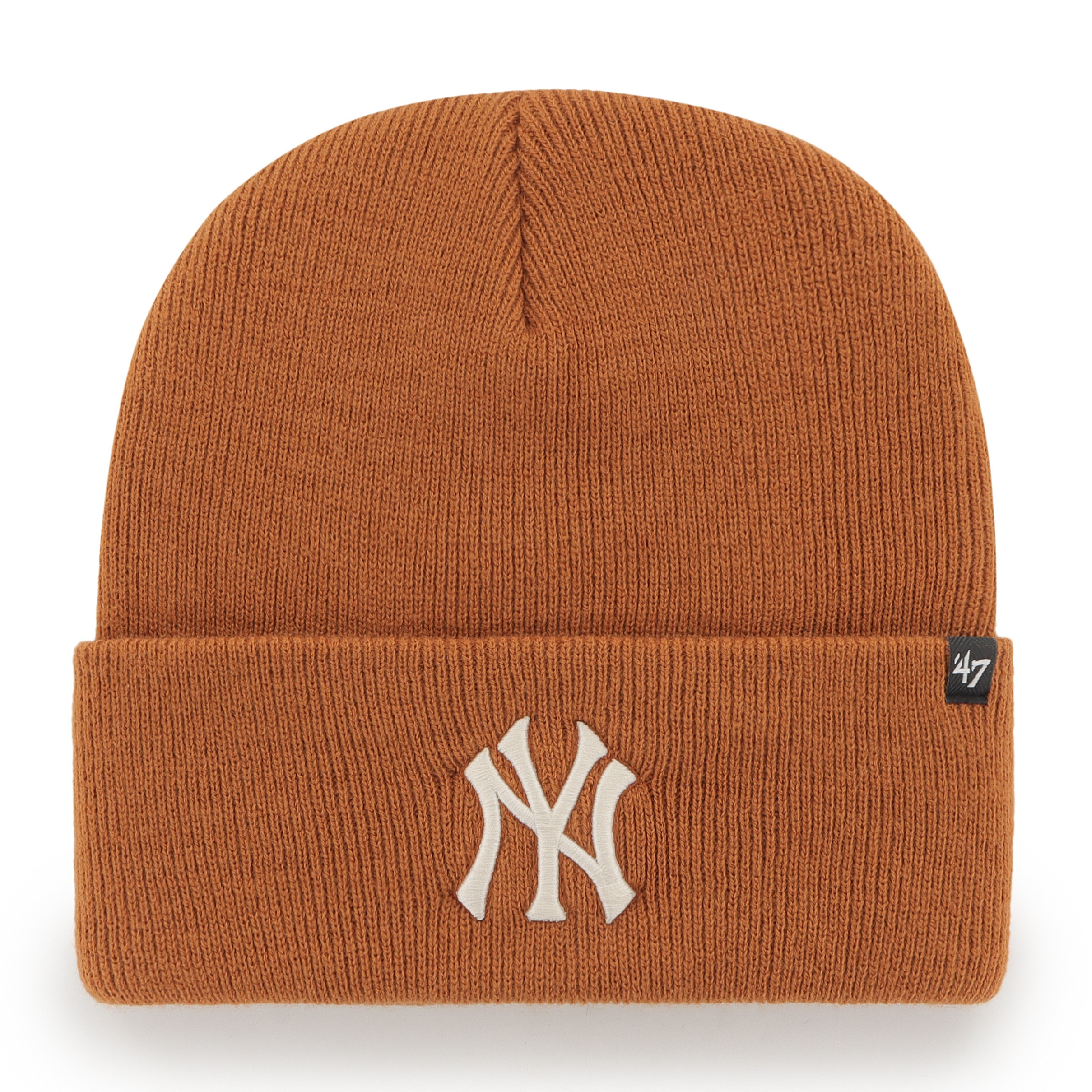 47 Brand Pánská zimní čepice New York Yankees MLB Haymaker '47 CUFF KNIT Burnt Orange