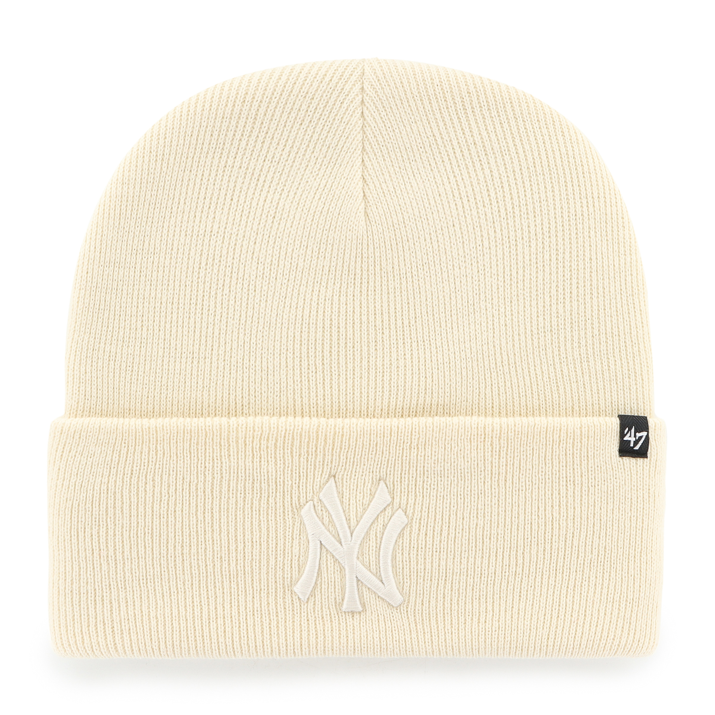 47 Brand Pánská zimní čepice New York Yankees MLB Haymaker ’47 CUFF KNIT Natural