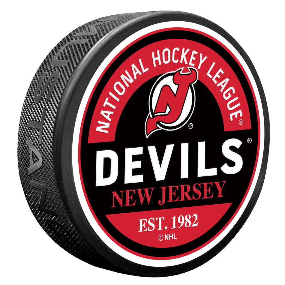 E-shop Mustang Puk New Jersey Devils NHL Block Textured Puck