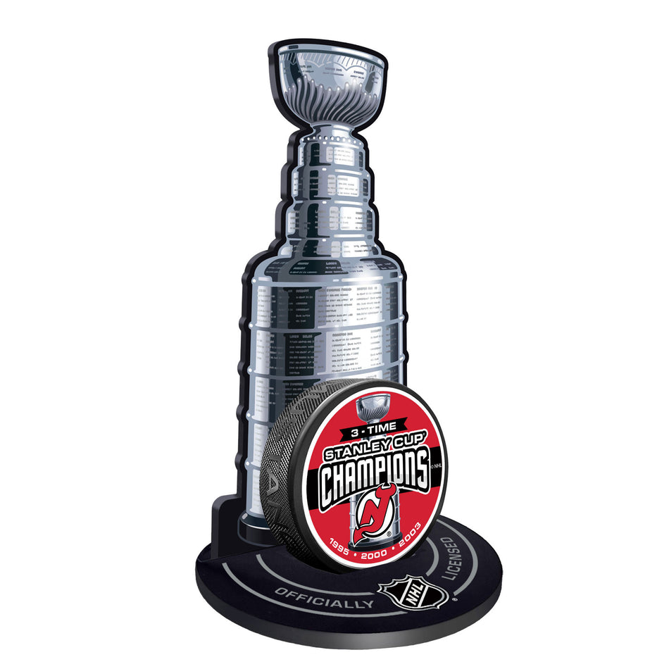 E-shop Mustang Puk New Jersey Devils NHL Stanley Cup Champions Puck Stand