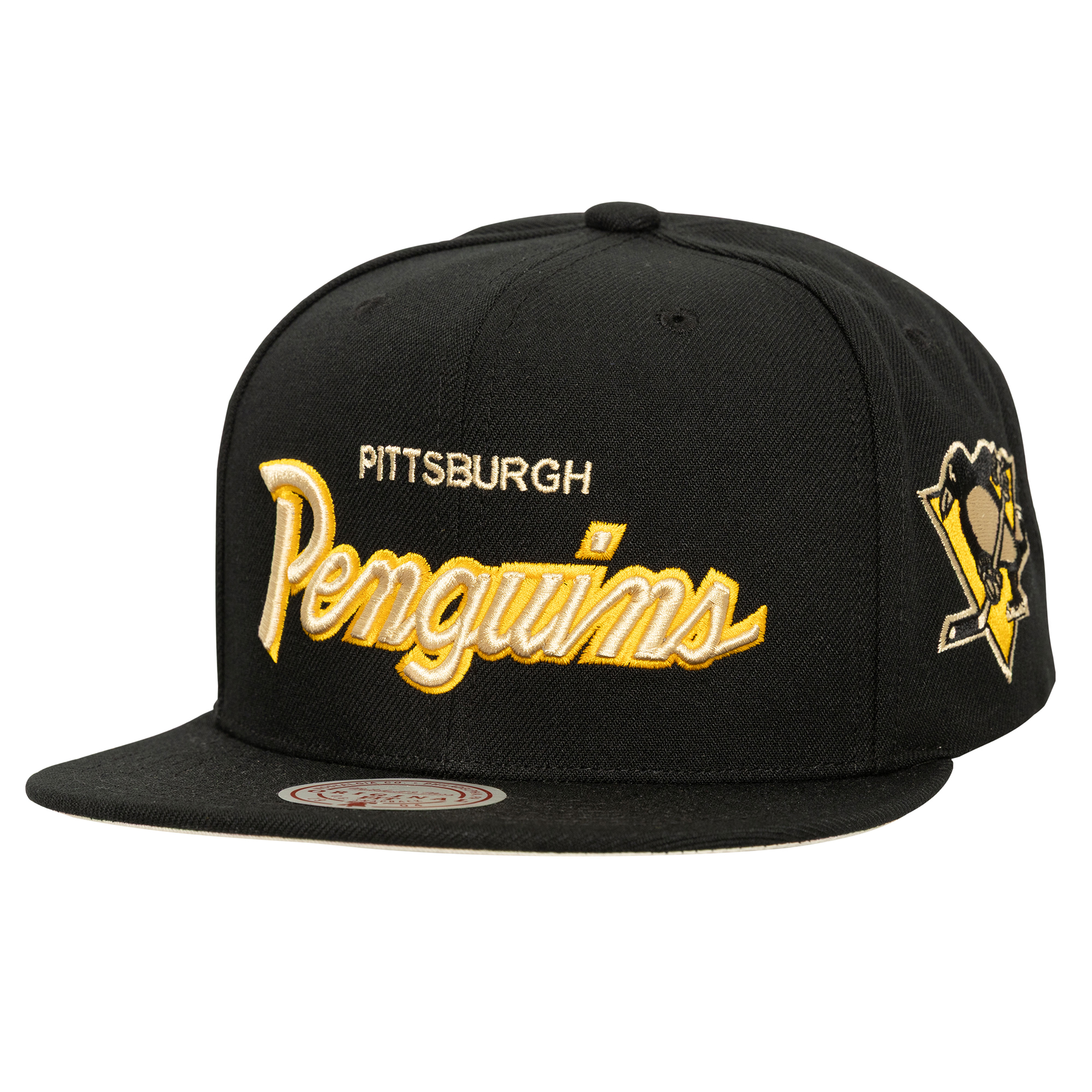E-shop Mitchell & Ness Pánska šiltovka Pittsburgh Penguins NHL Cream Script Snapback
