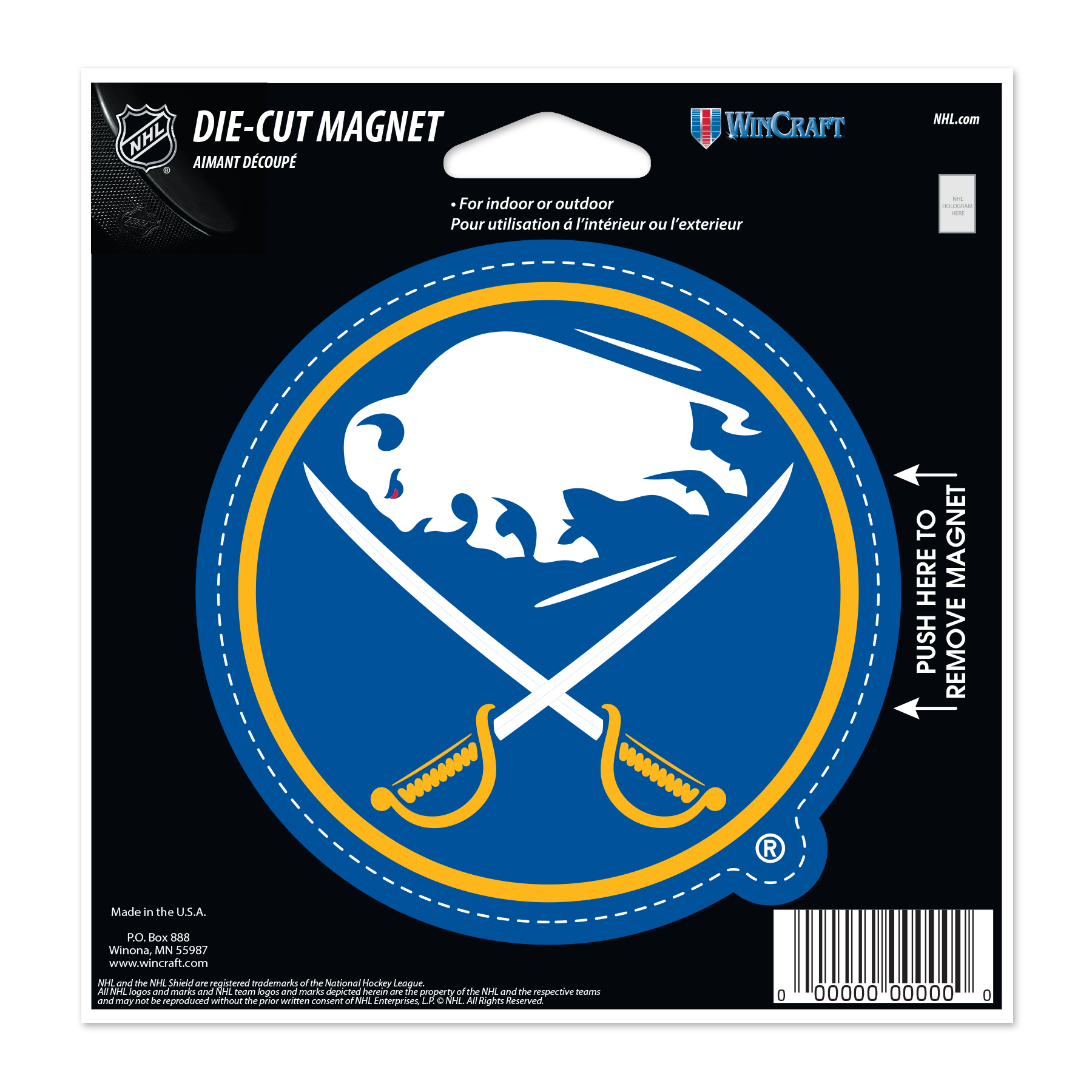 E-shop Wincraft Magnet Buffalo Sabres NHL Die Cut Magnet