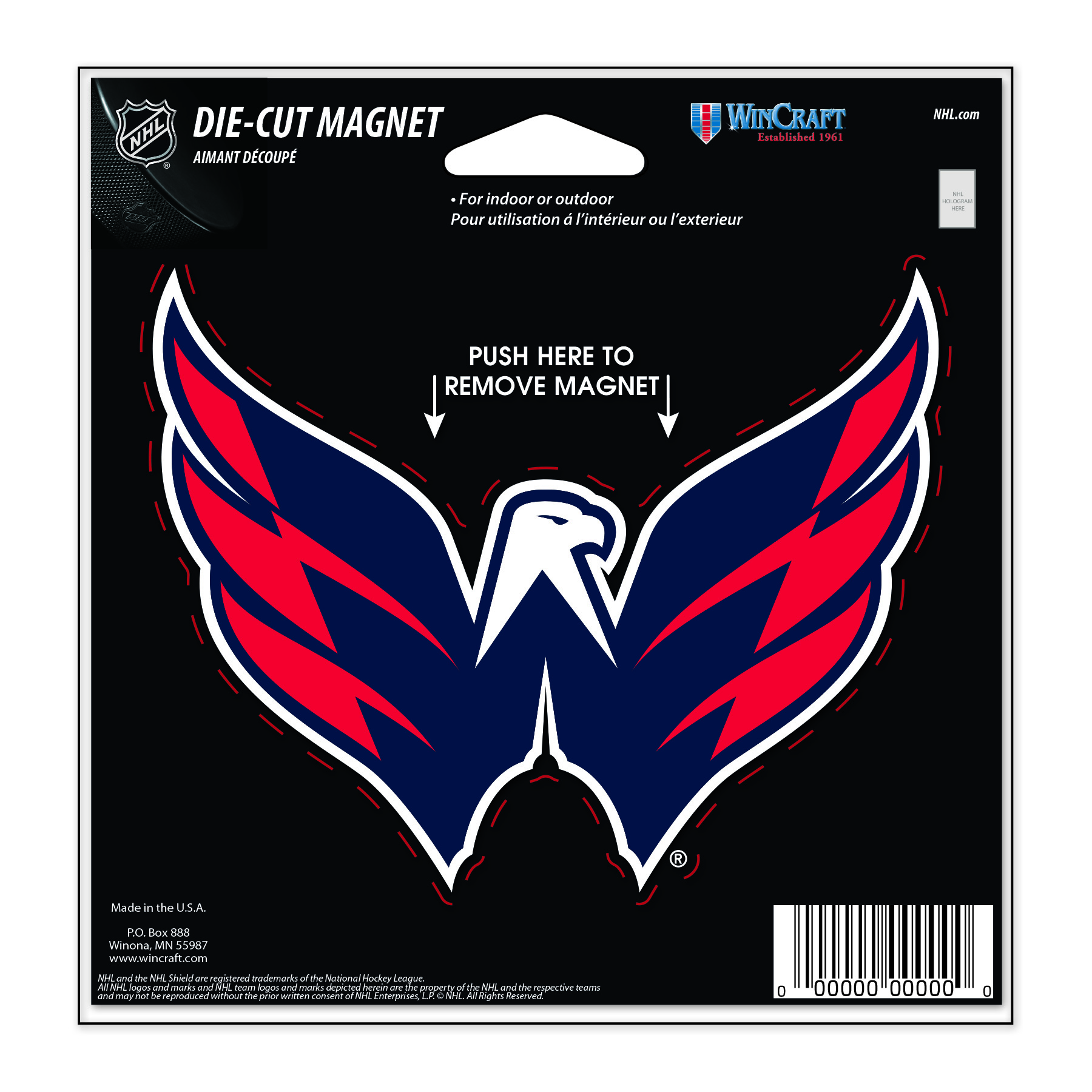 E-shop Wincraft Magnet Washington Capitals NHL Die Cut Magnet