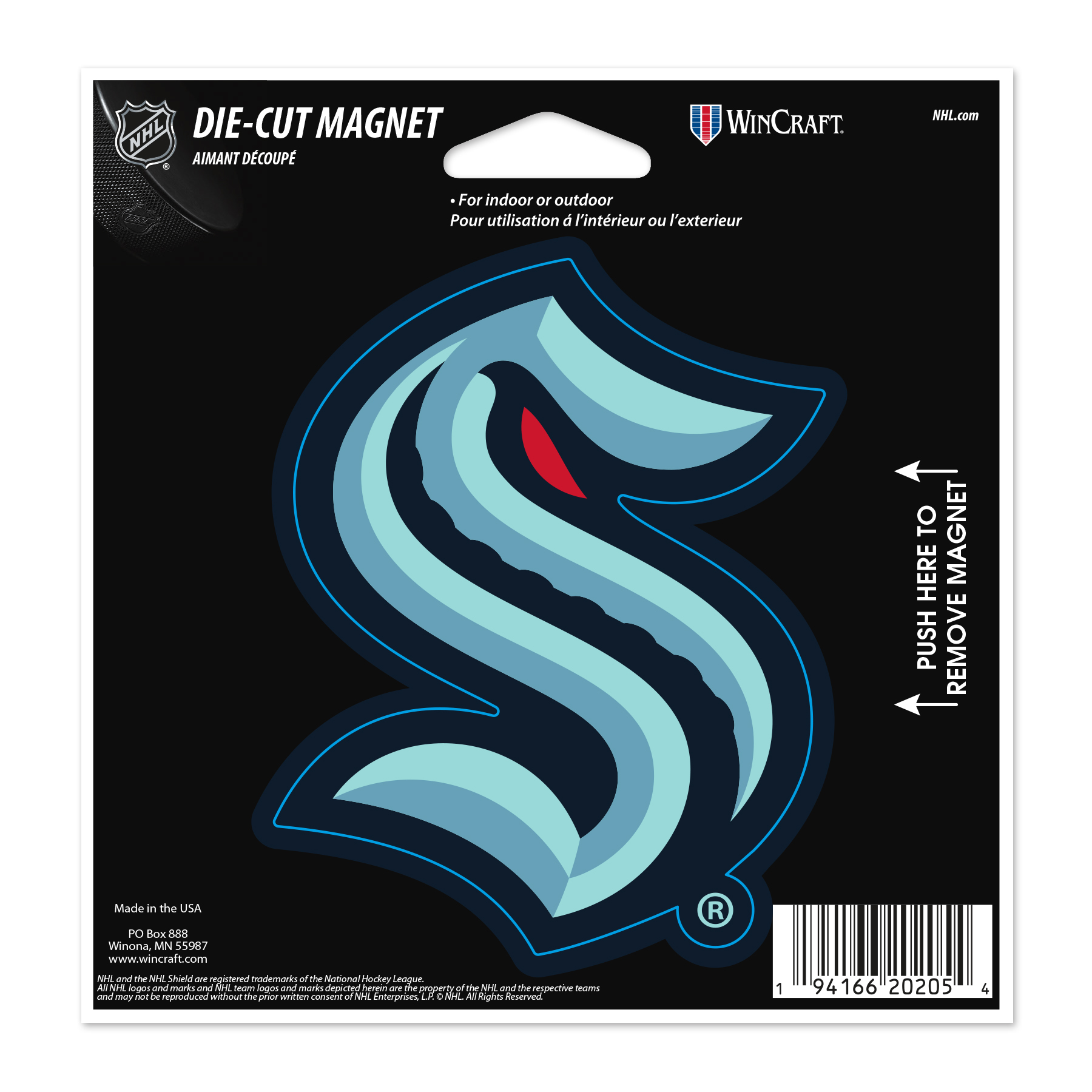 E-shop Wincraft Magnet Seattle Kraken NHL Die Cut Magnet