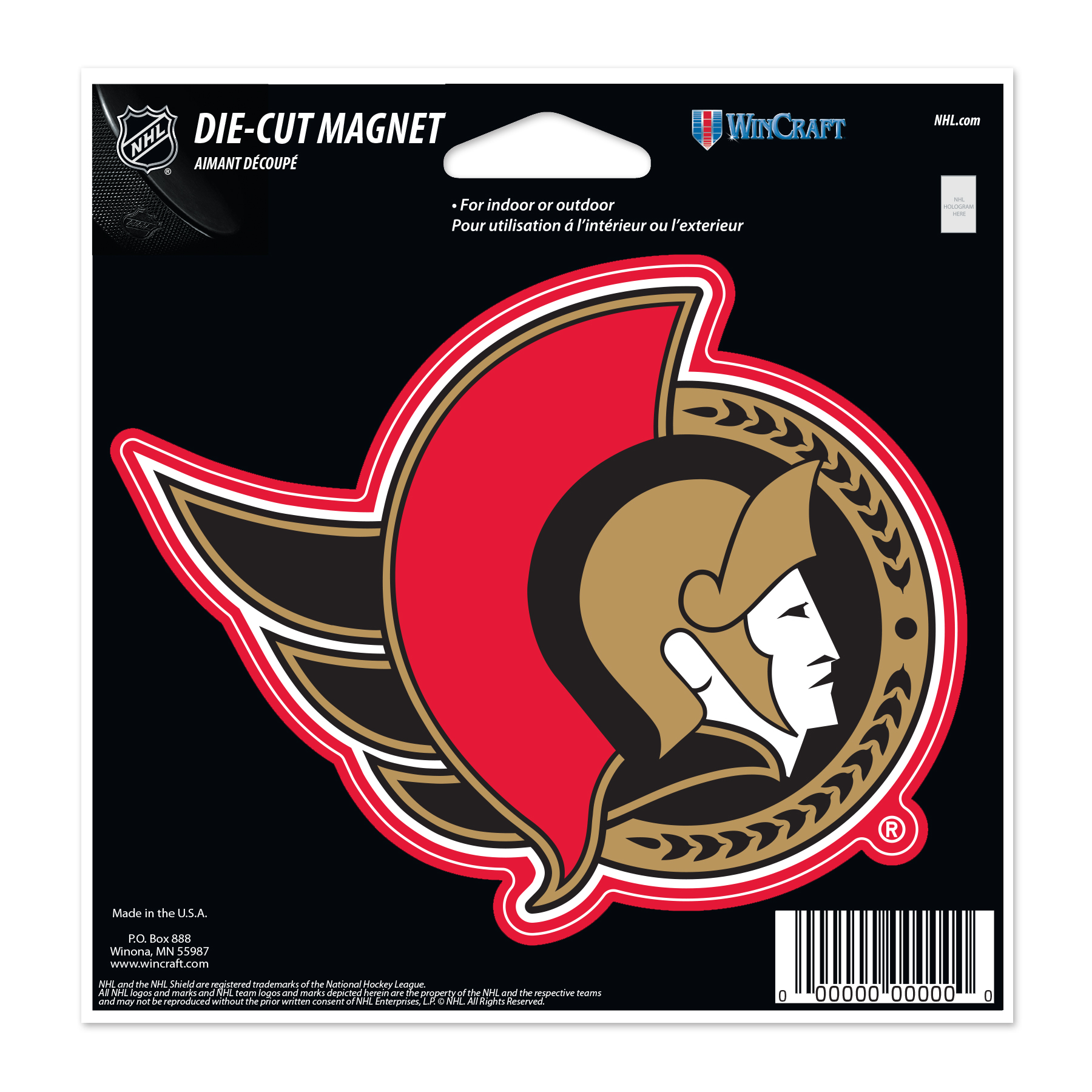 E-shop Wincraft Magnet Ottawa Senators NHL Die Cut Magnet