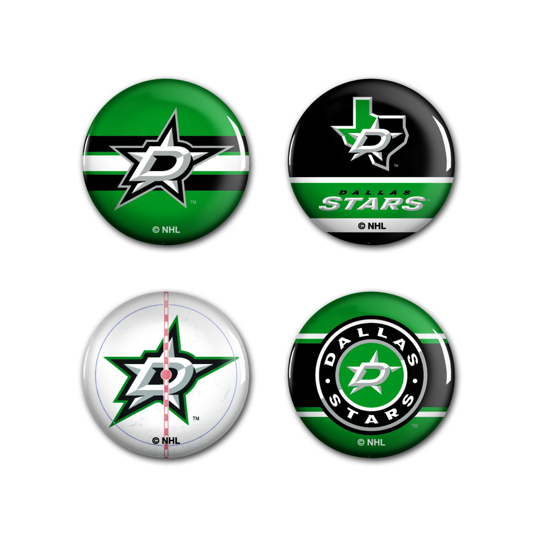 E-shop Wincraft Sada placek Dallas Stars NHL Button 4 Pack